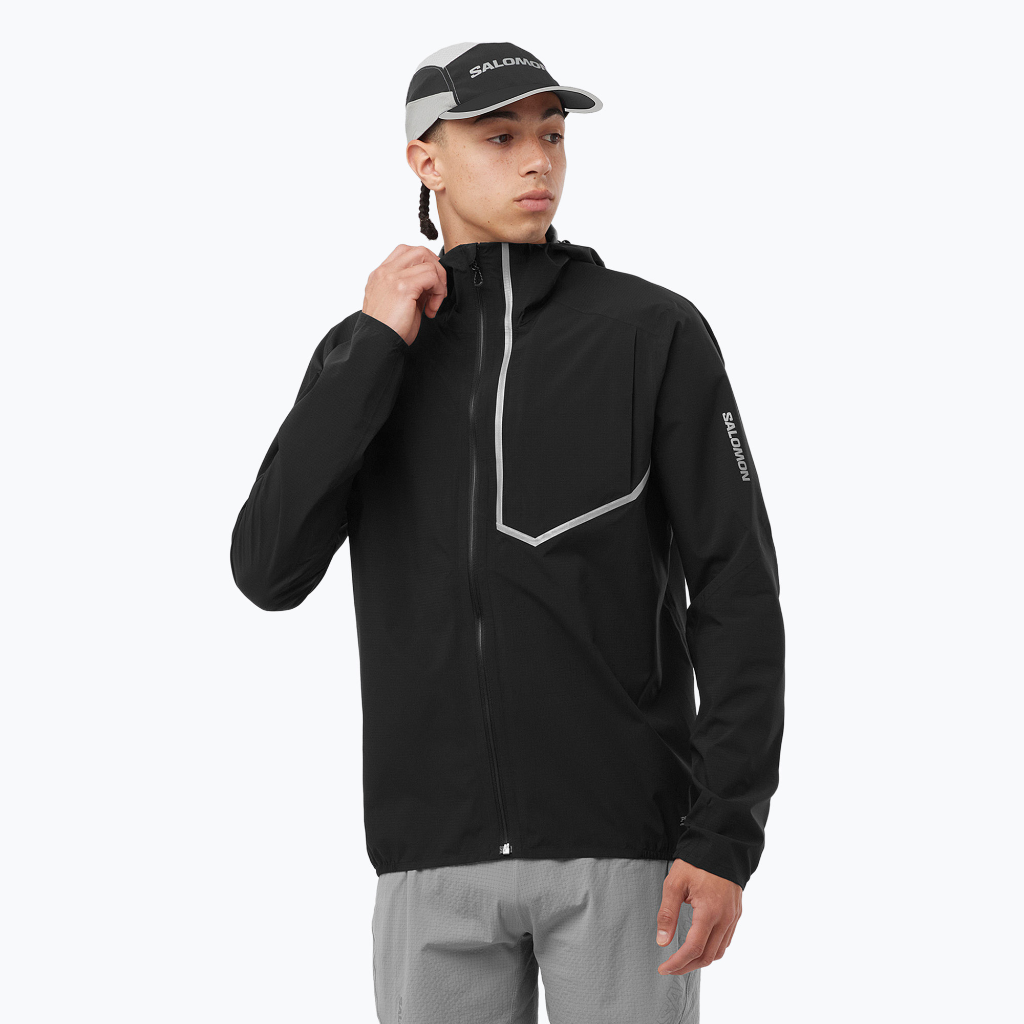 Men's running jacket Salomon Bonatti Trail deep black