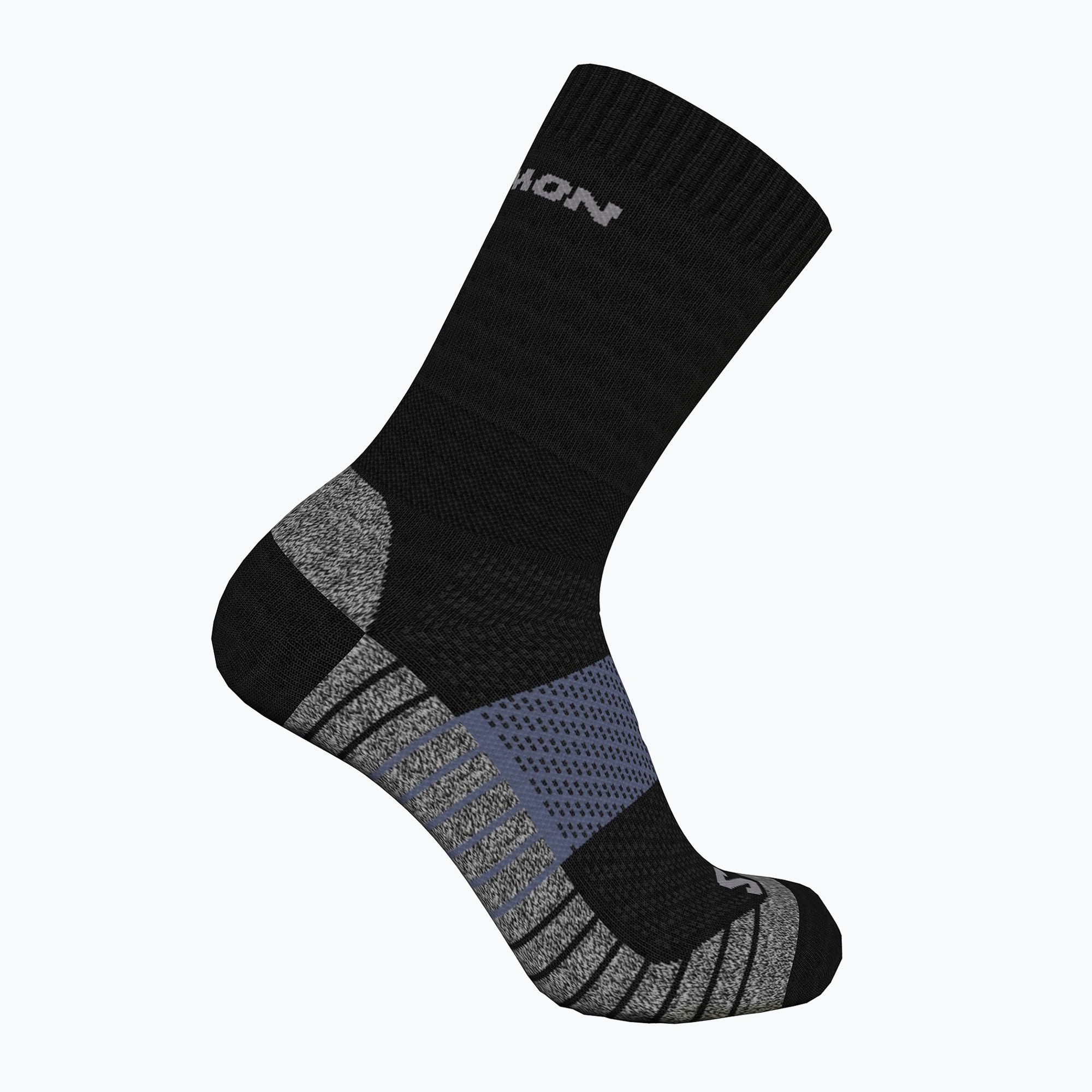 Salomon Aero Crew bežecké ponožky čierne/grisaillie/tichý odtieň (Aero Crew LC2256400)