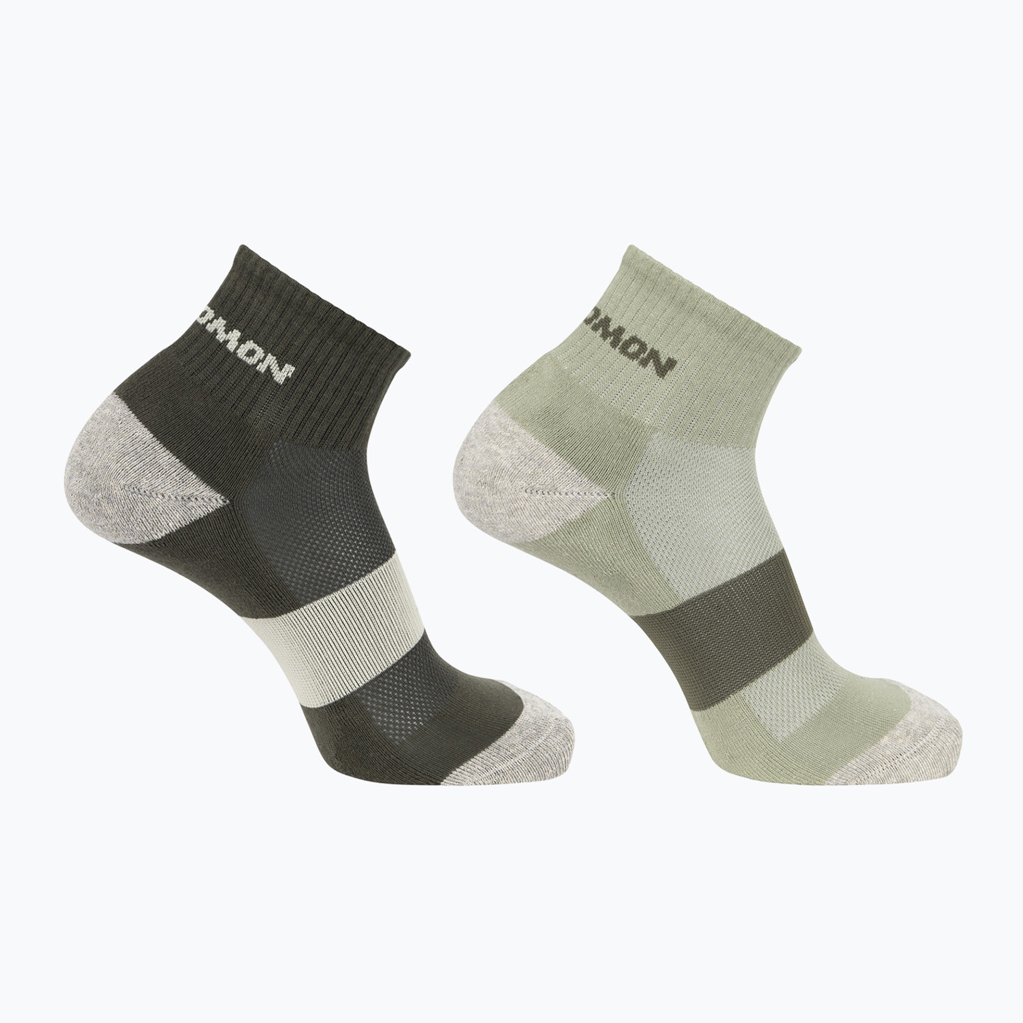 Ponožky Salomon Evasion 2 páry olive night/alfalfa (Evasion Crew 2-Pack LC225760058)