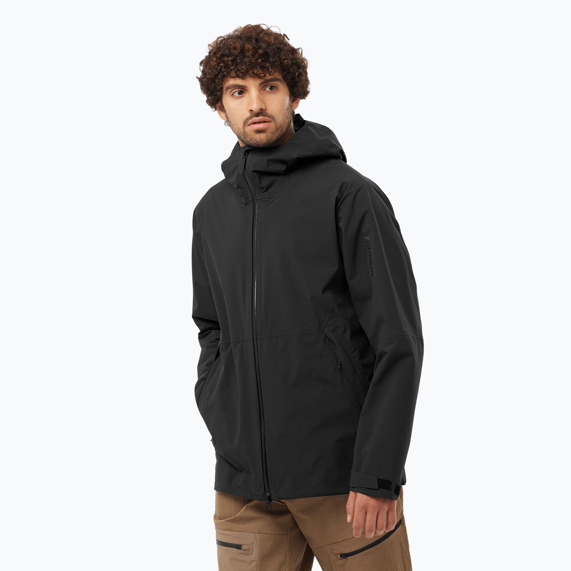 Kurtka przeciwwiatrowa męska Salomon Outerpath 2.5L deep black 