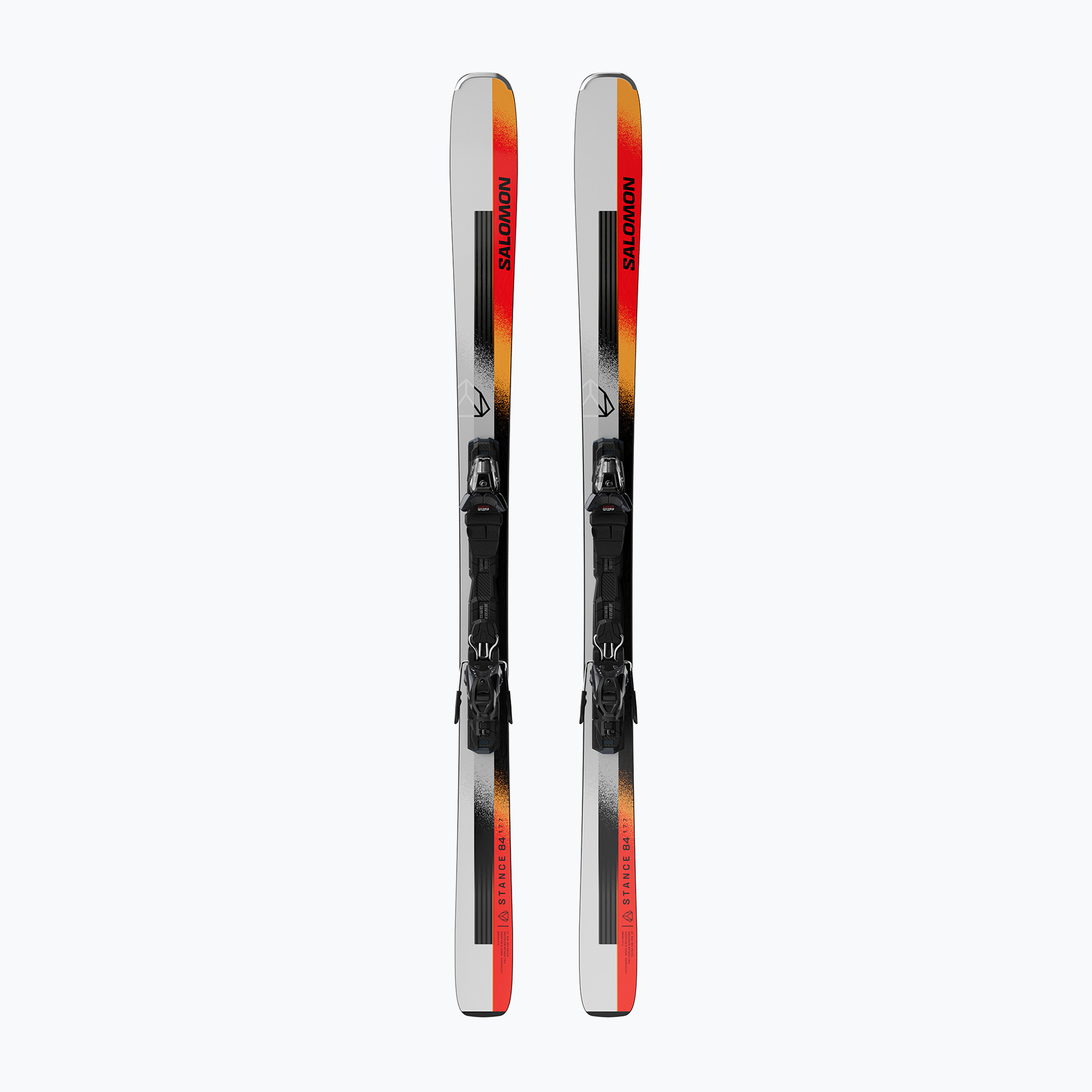 Zjazdové lyže Salomon Stance 84 + viazanie M11 GW silver met./neon peach/fiery coral (Stance 84 + M11 GW L47713300)