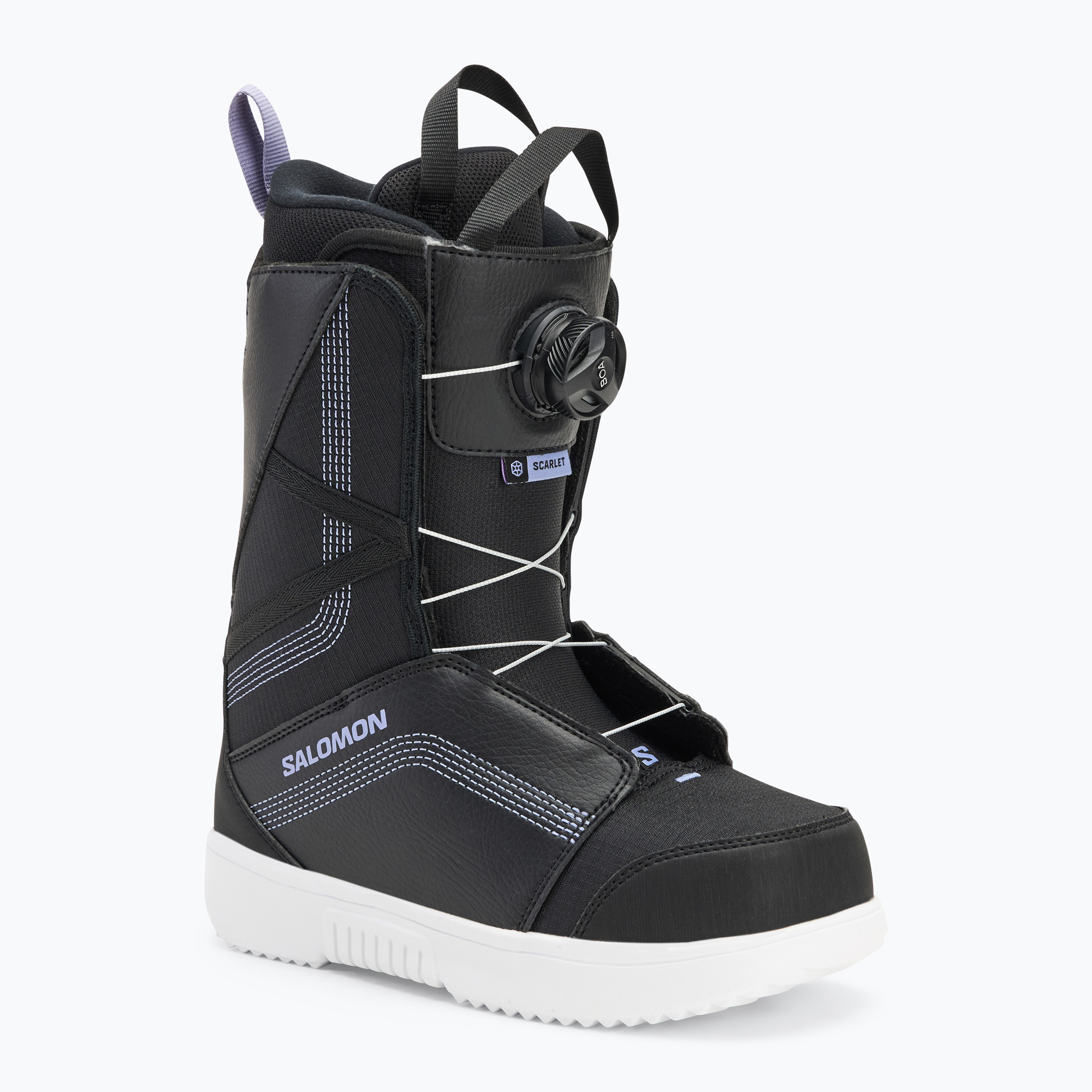 Scarponi da snowboard da donna Salomon Scarlet Boa nero/nero/viola di Persia (25.5 cm) (Scarlet Boa L47543000)