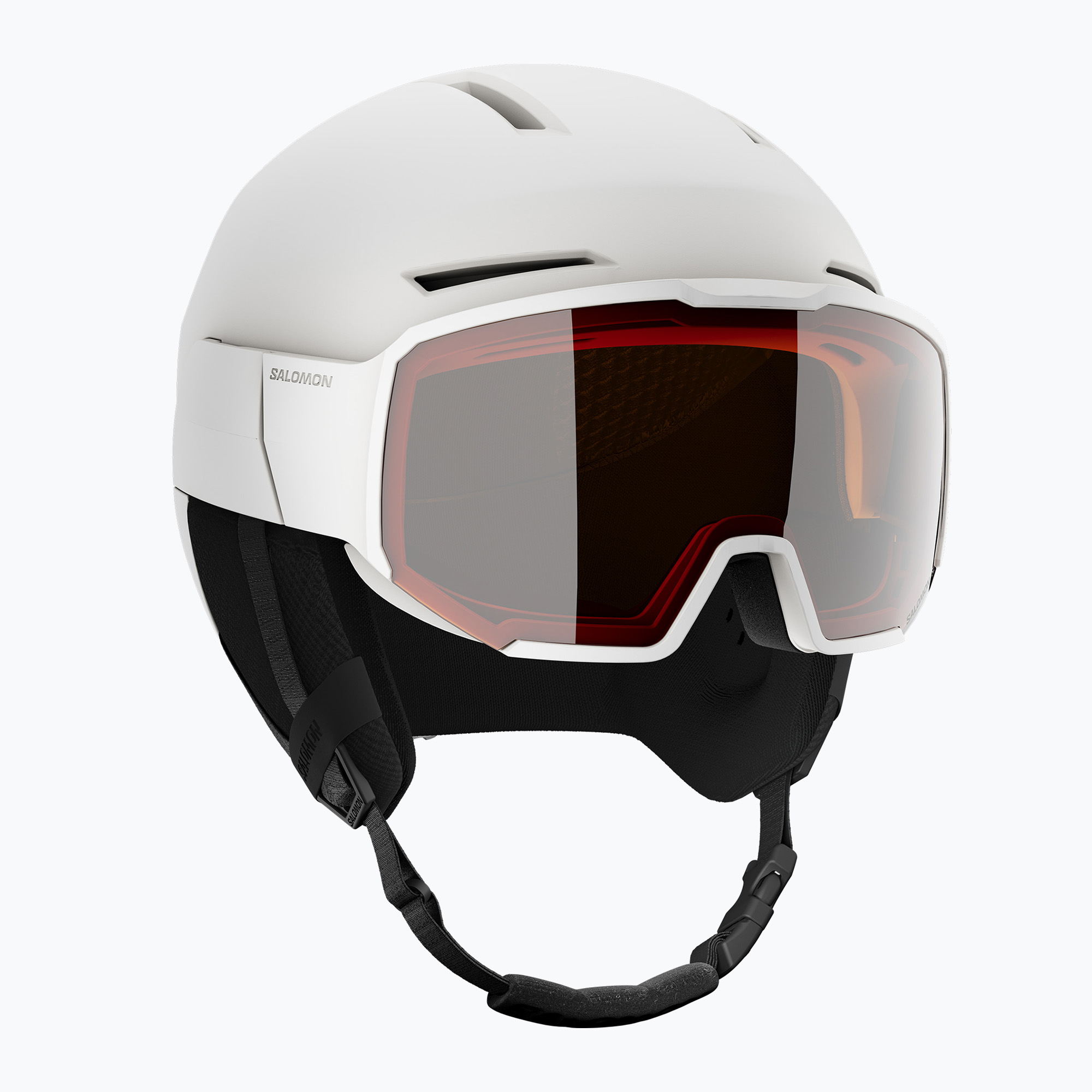 Casco da sci Salomon Osmo bianco/flash tonic arancione
