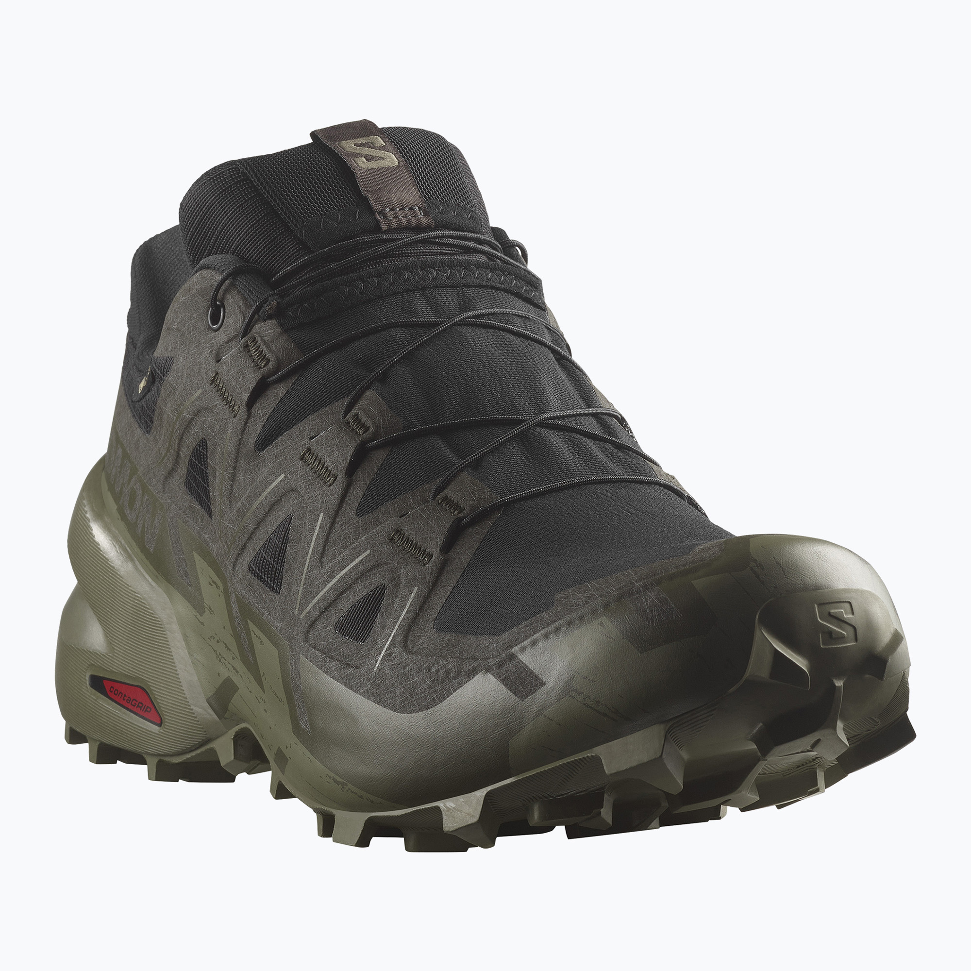 Buty do biegania męskie Salomon Speedcross 6 GTX black/peat/deep lichen green 