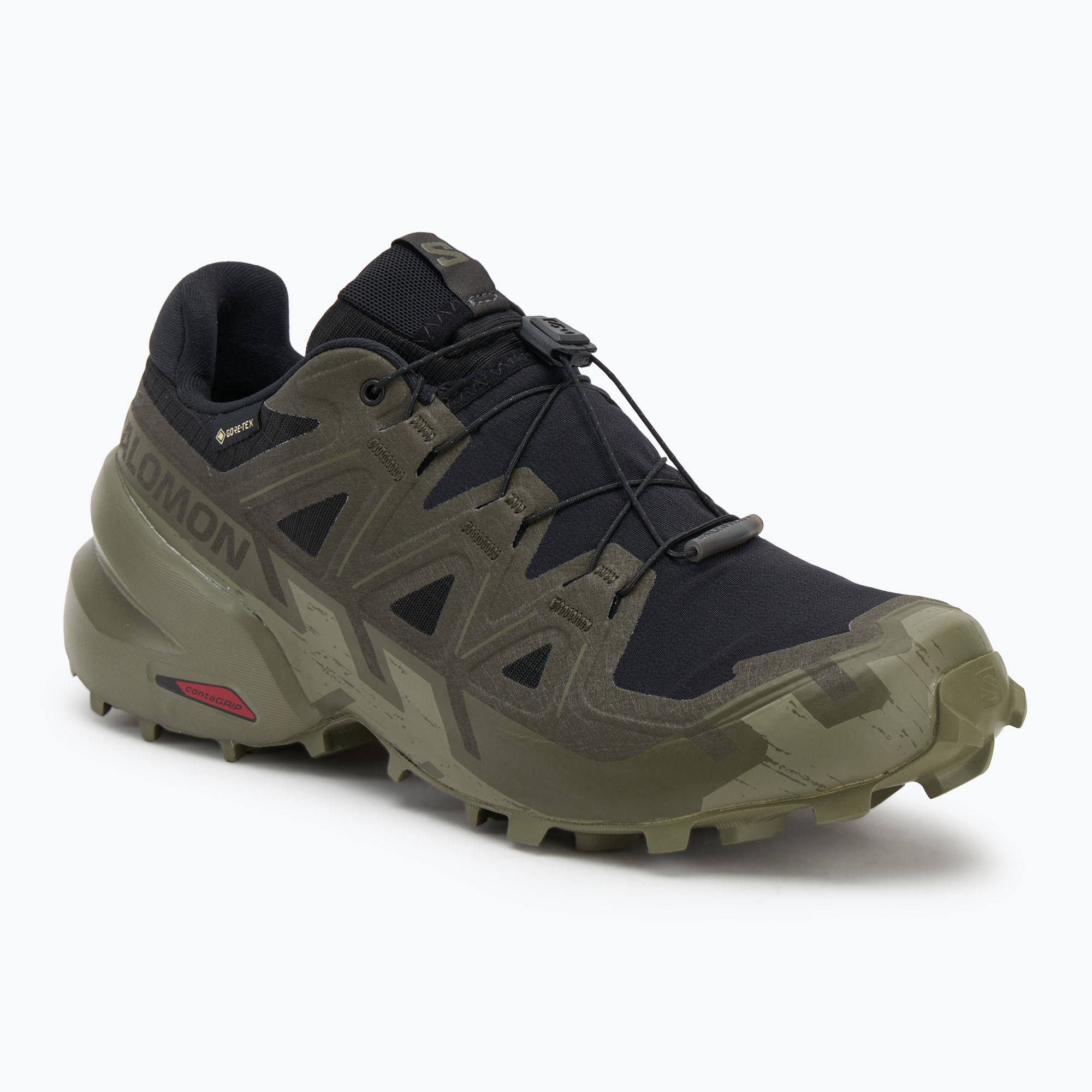 Buty do biegania męskie Salomon Speedcross 6 GTX black/peat/deep lichen green 
