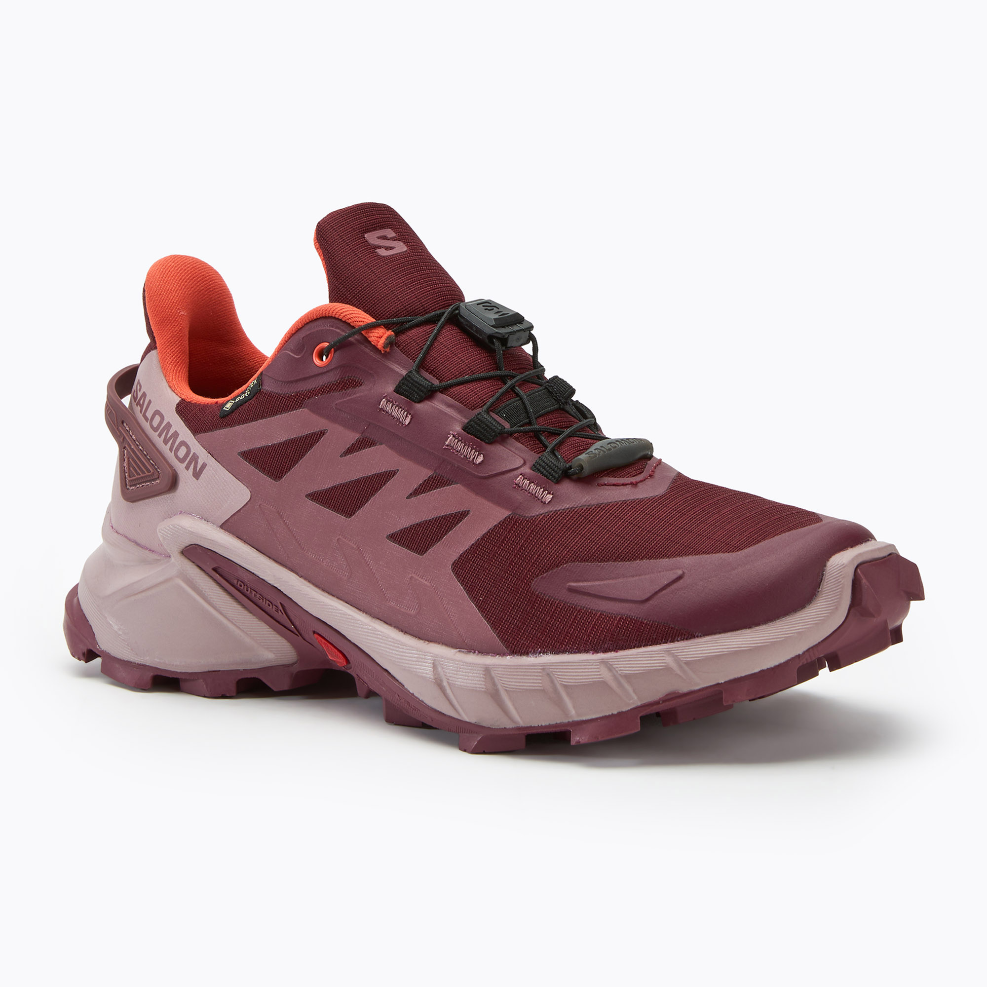 Buty do biegania damskie Salomon Supercross 4 GTX tawny port/deauville mauve/cherry tomato 
