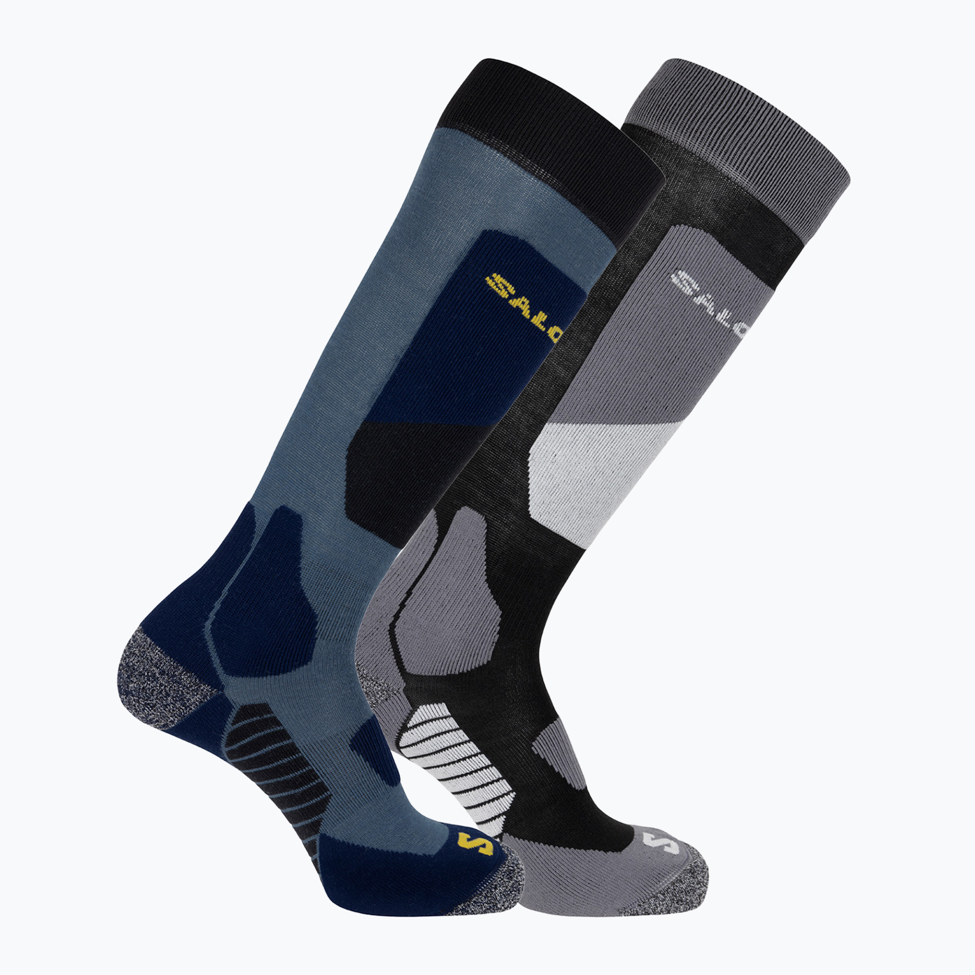 Salomon S/Access ski socks 2 pairs black/copen blue (45-47 EU)