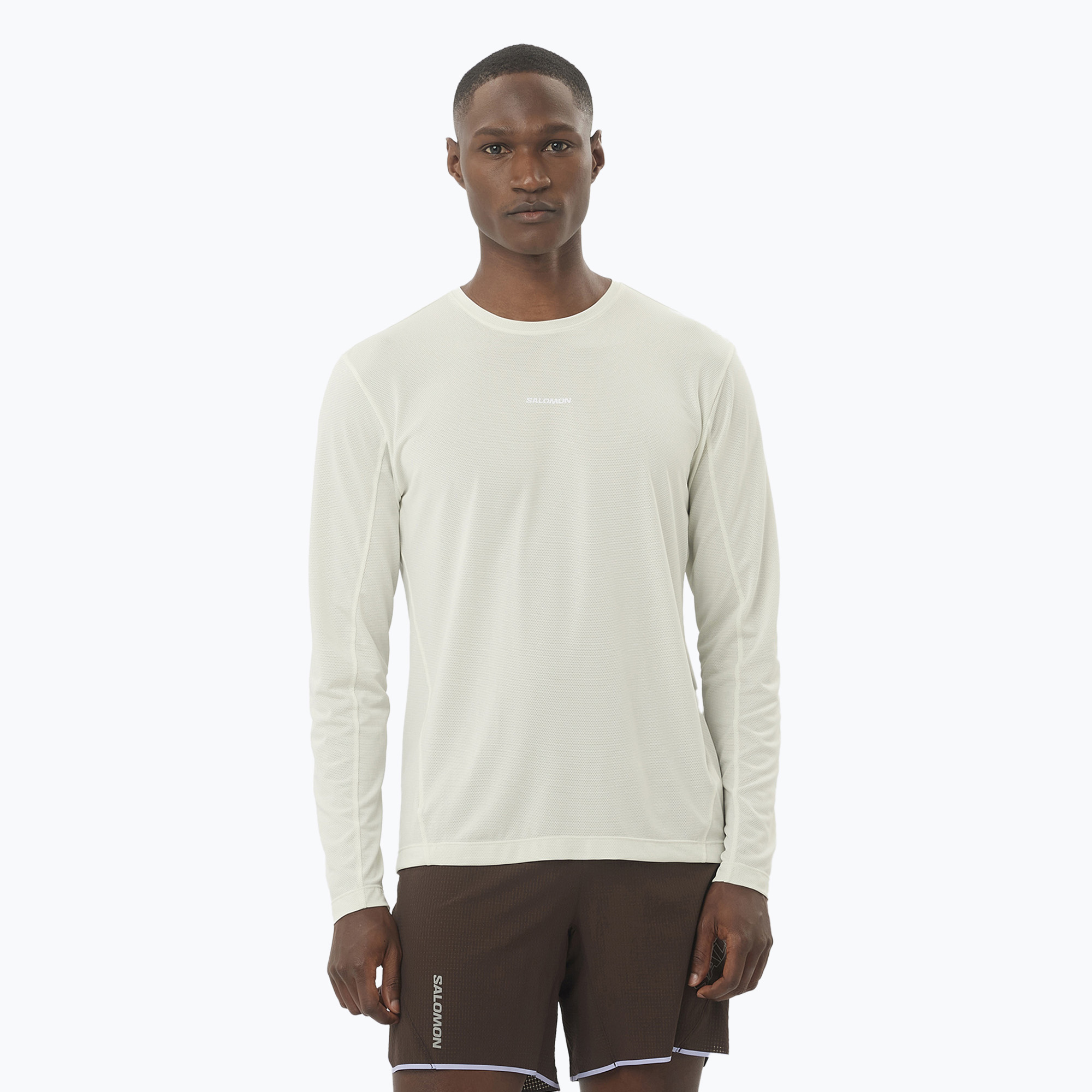 Longsleeve do biegania męski Salomon SHAKEout Core icicle 