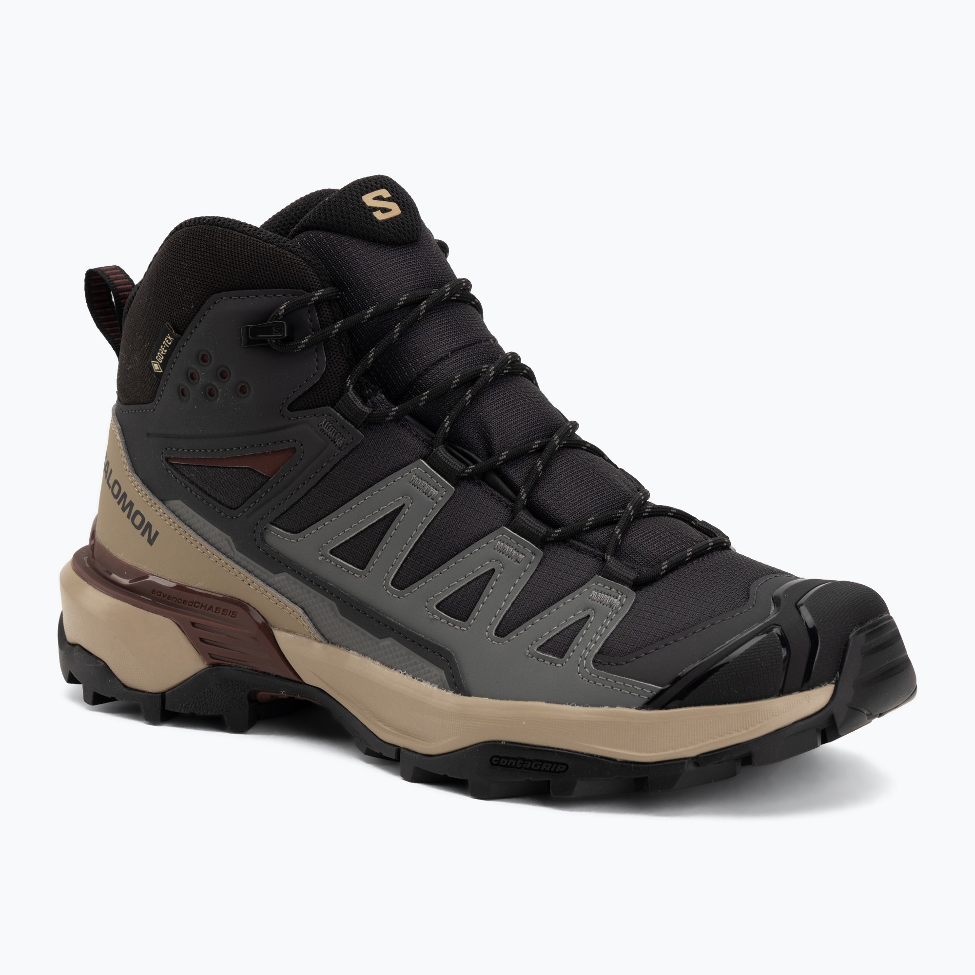 Pánske turistické topánky Salomon X Ultra 360 MID GTX phantom/desert tan