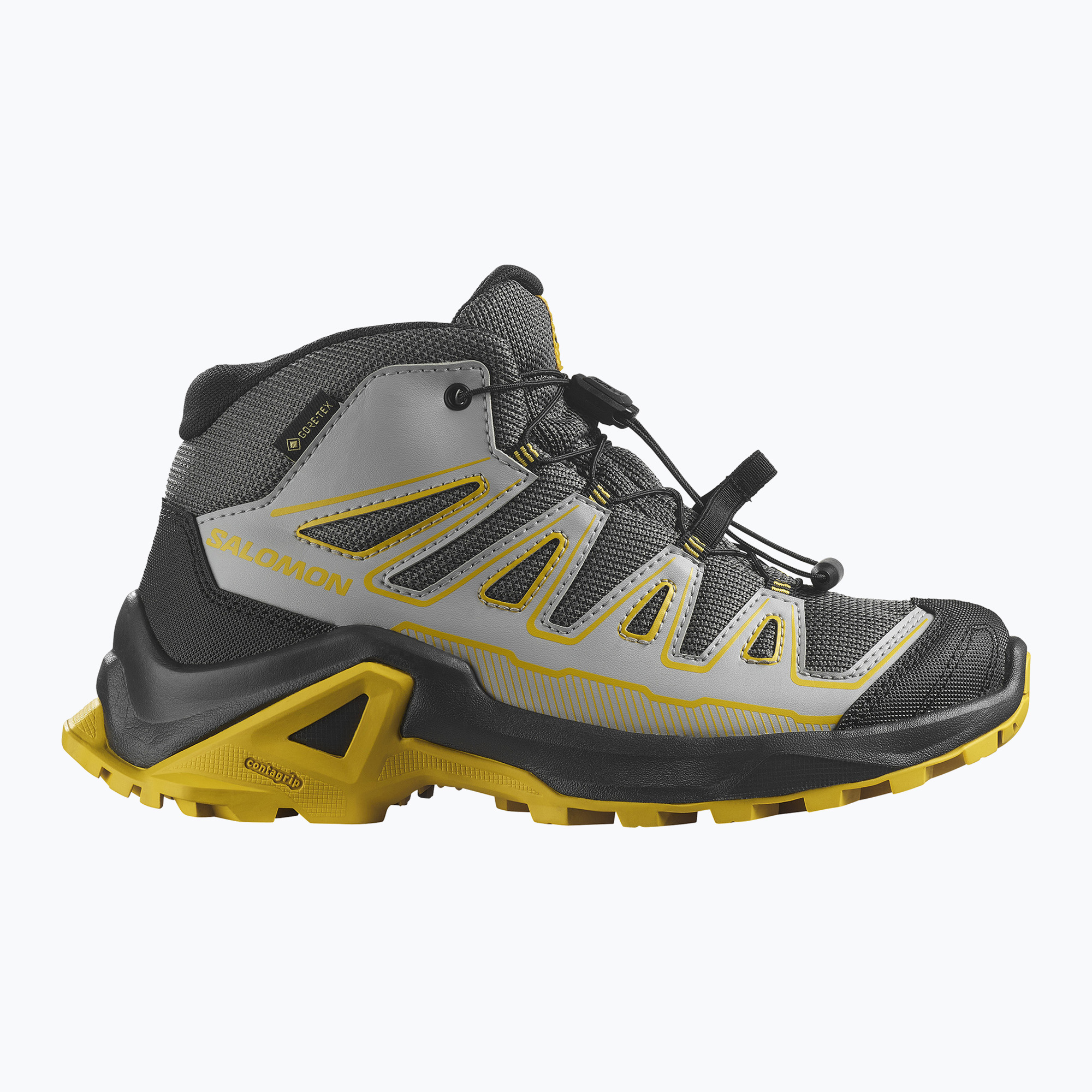 Buty trekkingowe dziecięce Salomon X Ultra Mid GTX castlerock/black/spicy/mustard 