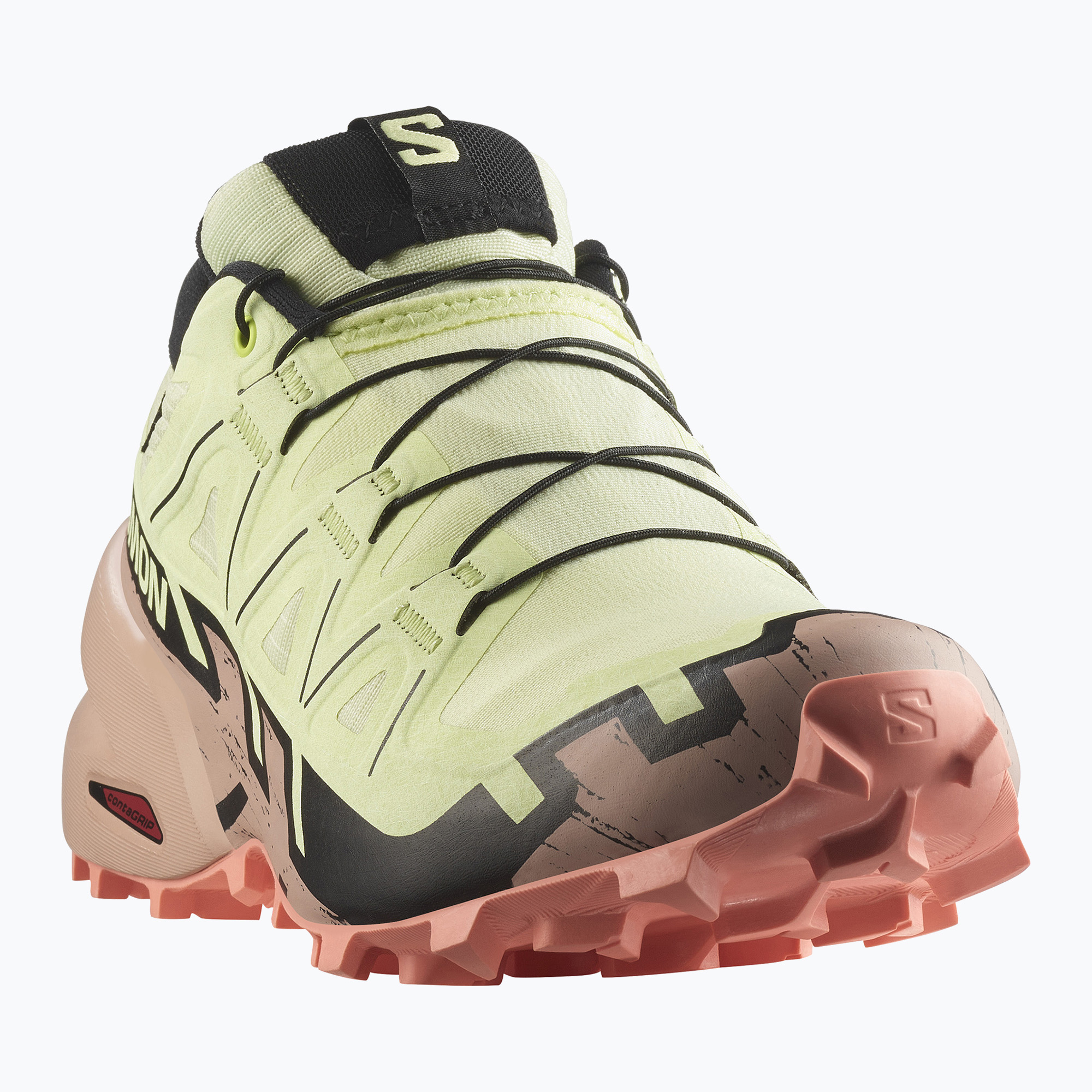 Buty do biegania damskie Salomon Speedcross 6 GTX lime cream/mahogany rose/black 
