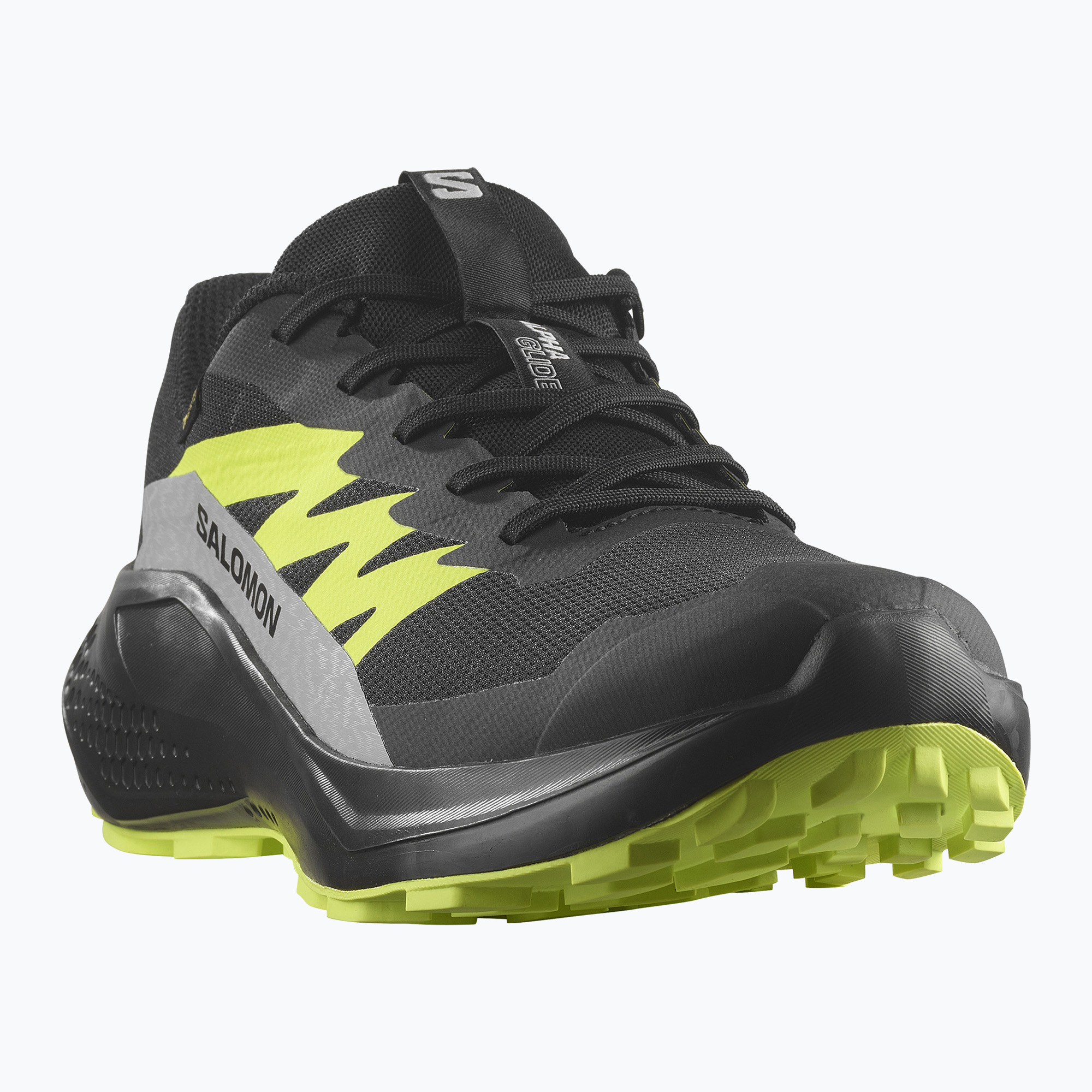 Buty do biegania męskie Salomon Alphaglide GTX black/alloy/sharp green 