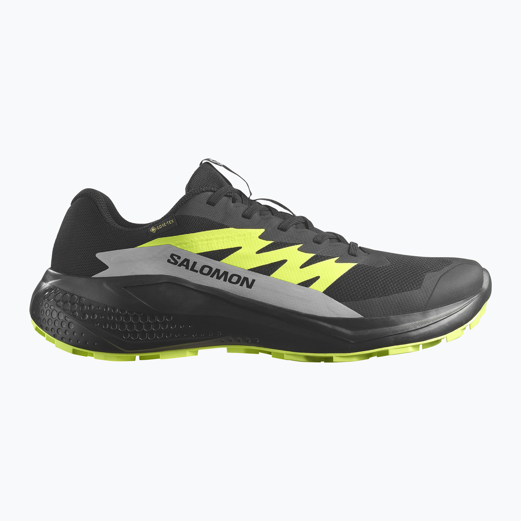 Buty do biegania meskie Salomon Alphaglide GTX black/alloy/sharp green (Alphaglide GTX L47802000)