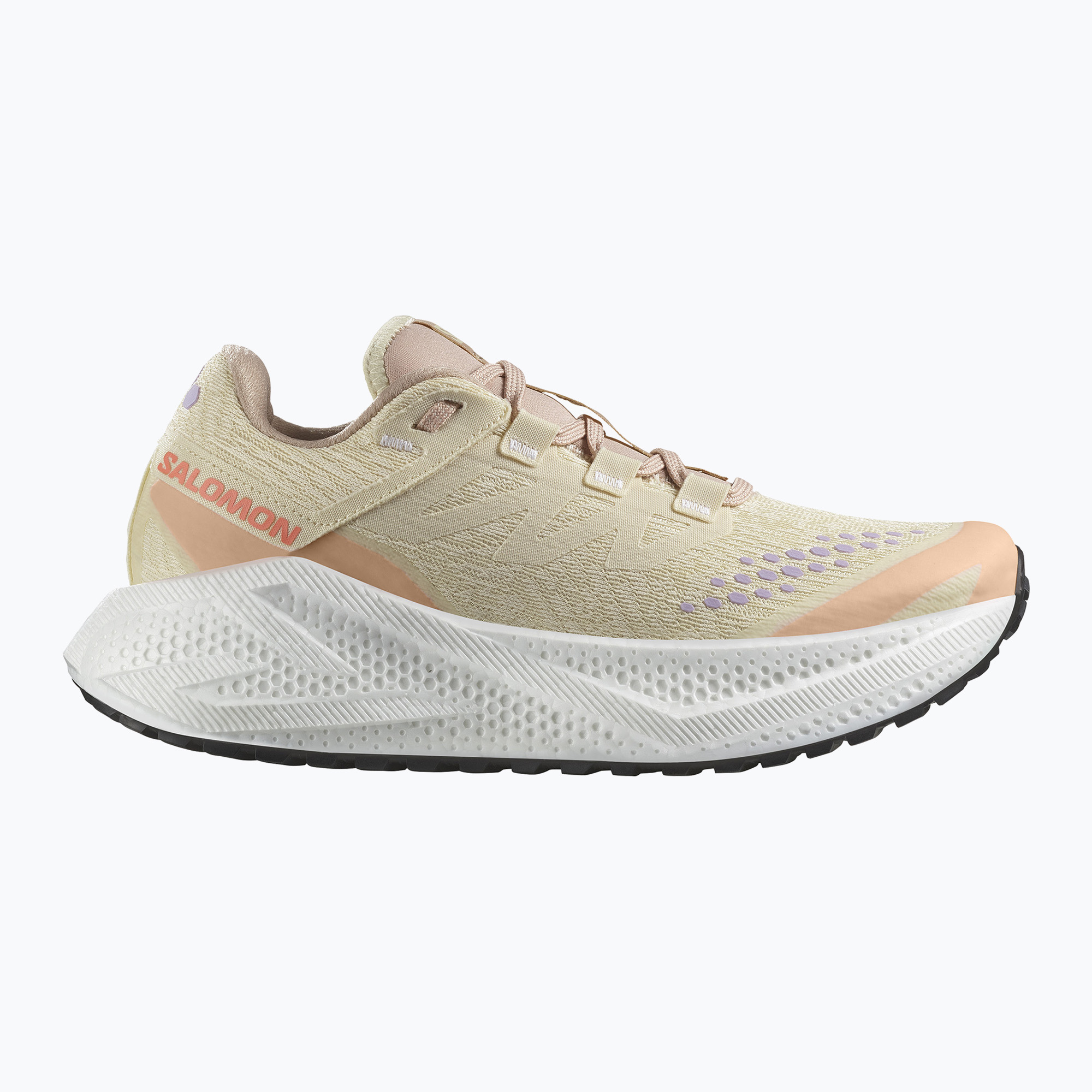 Buty do biegania damskie Salomon Aero Glide 3 Gravel shortbread/white/fushion coral 