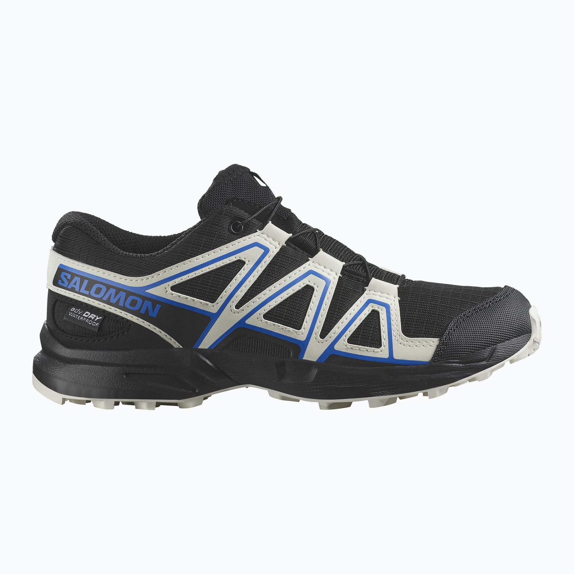 Buty do biegania dziecięce Salomon Speedcross Waterproof black/vanilla ice/french blue 