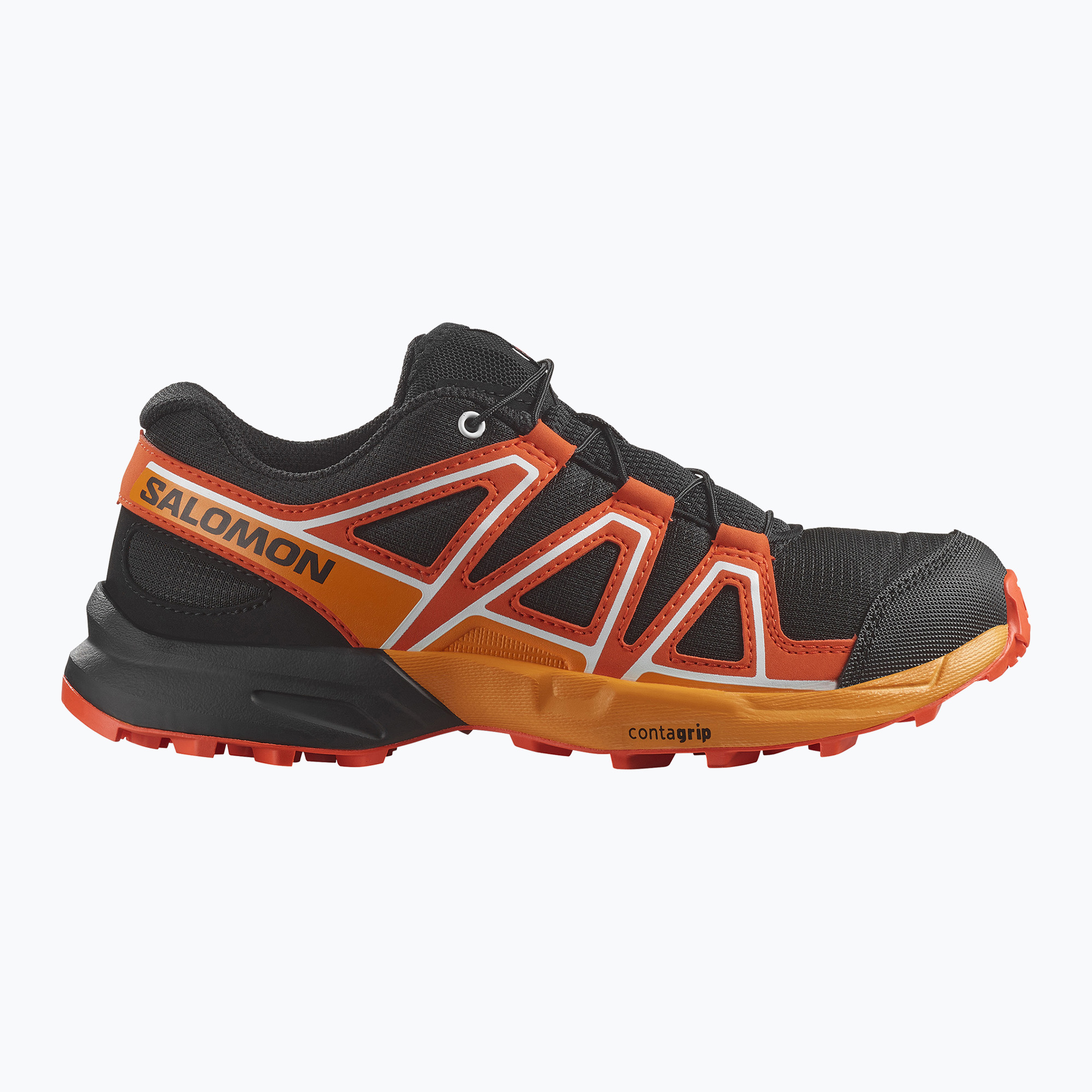 Buty trekkingowe dziecięce Salomon Speedcross black/cherry tomato/turmeric 