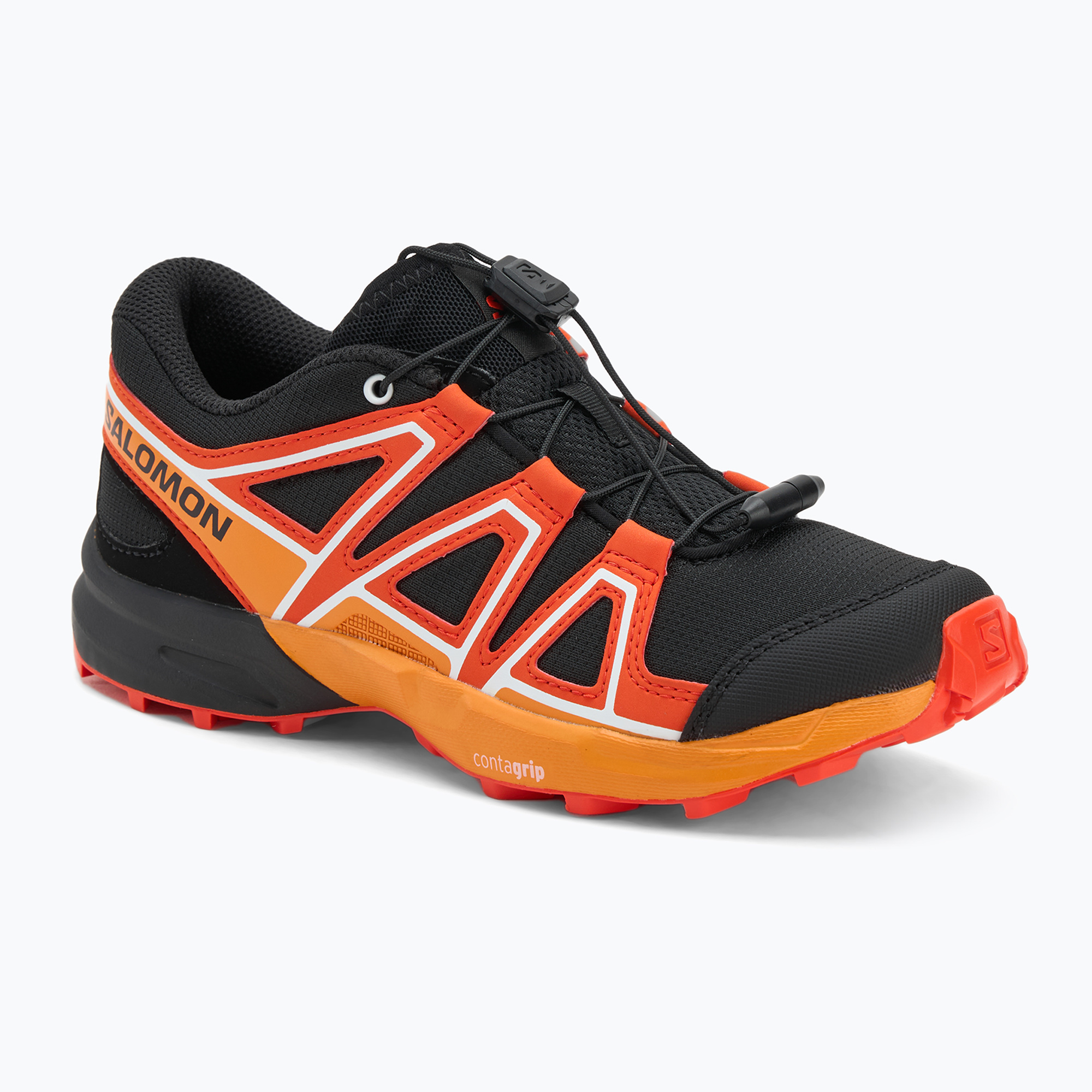 Buty trekkingowe dziecięce Salomon Speedcross black/cherry tomato/turmeric 