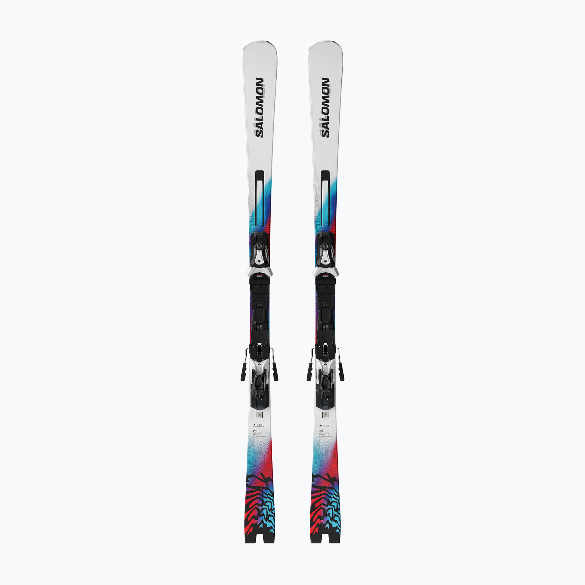 Пистови ски Salomon Addikt   автомати MI12 GW white/neon blue/red