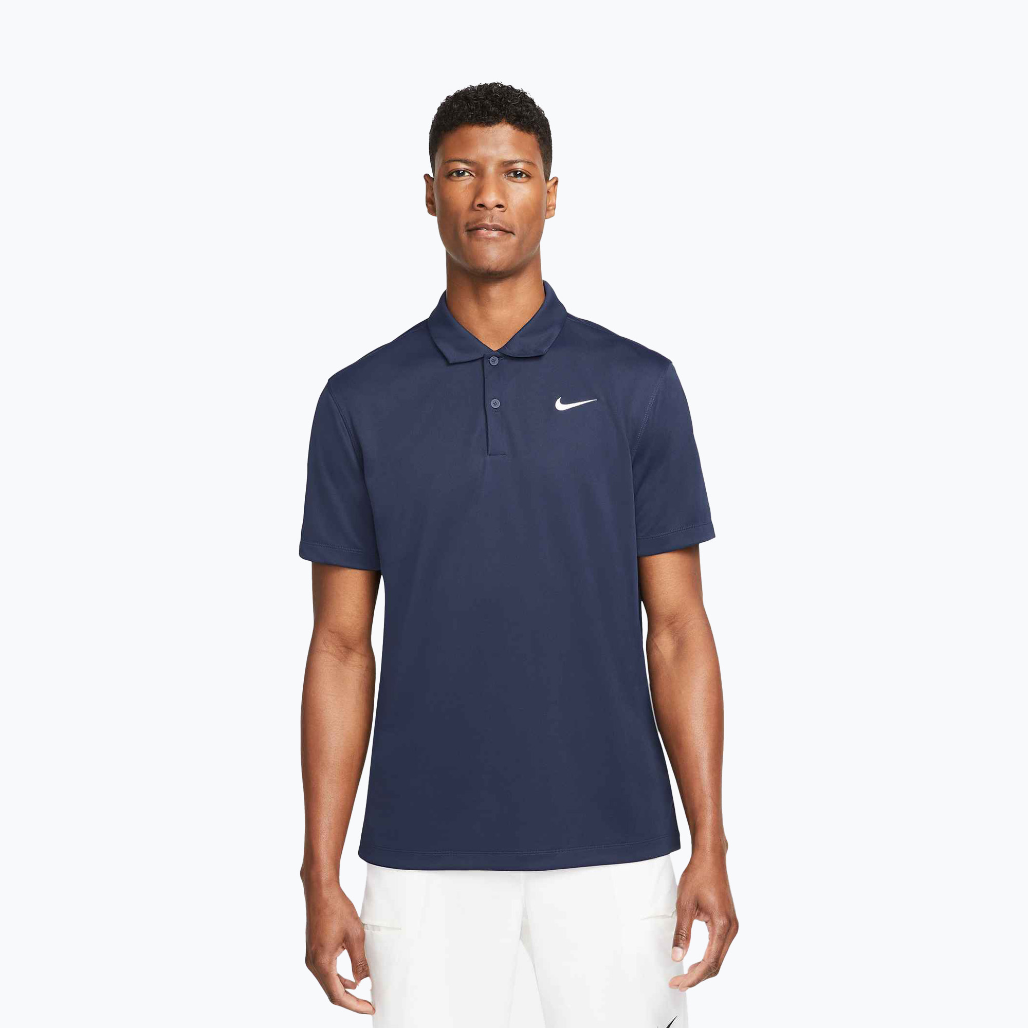 Мъжка фланелка за тенис Nike Court Dri-Fit Polo Solid obsidian/white