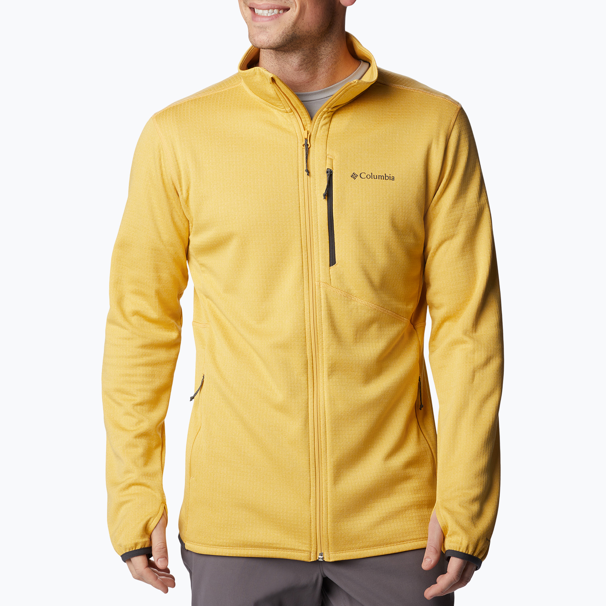 Bluza trekkingowa męska Columbia Park View Fleece FZ golden nugget heather 