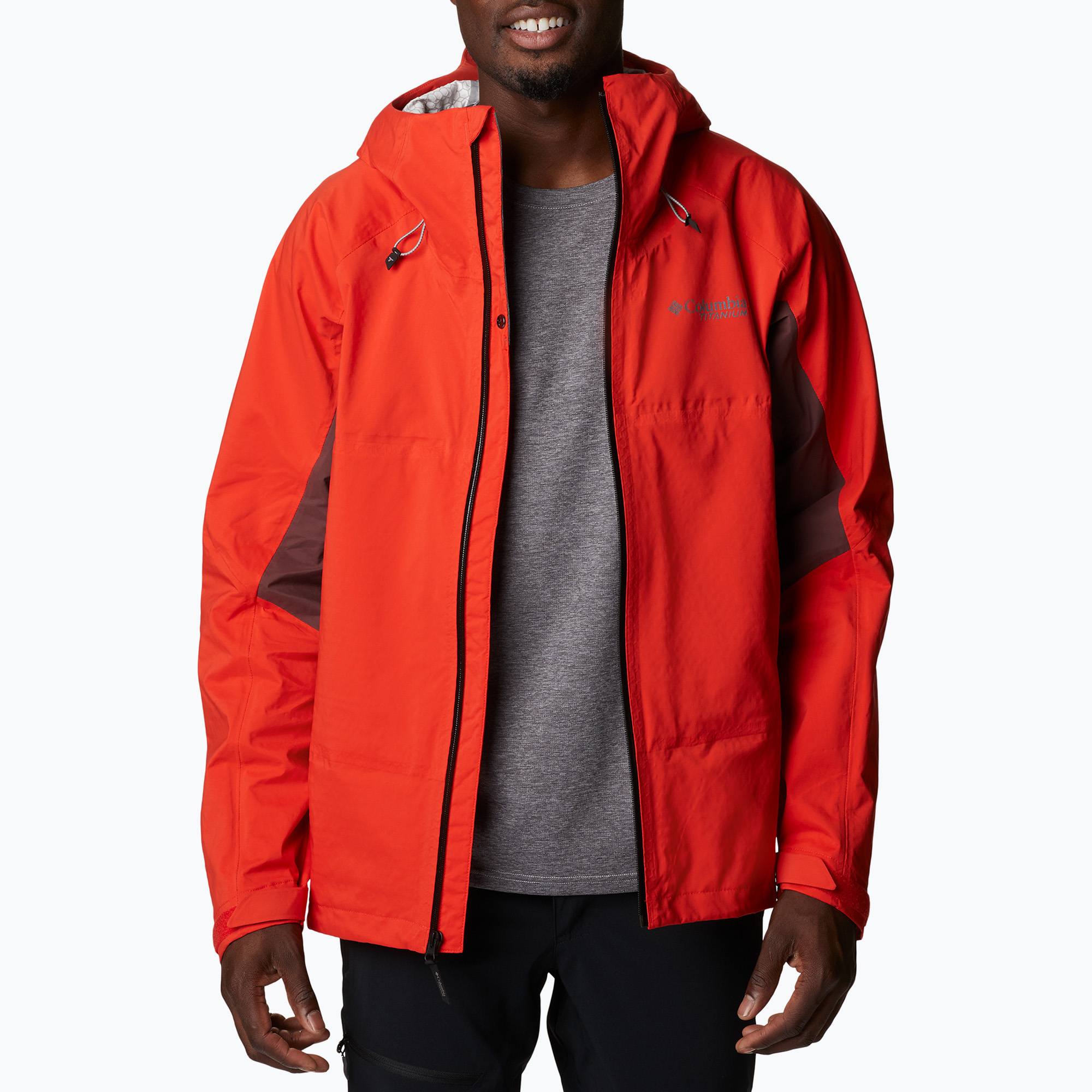 Kurtka przeciwdeszczowa męska Columbia Mazama Trail spicy/black/light raisin 