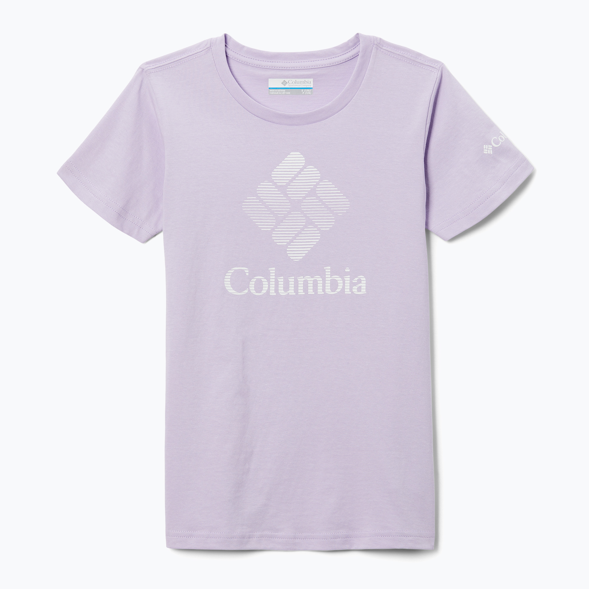 Columbia Mission Lake Graphic maglia da trekking per bambini morning mist/csc stacked banded graphic (M) (Mission Lake Graphic 1989791589)