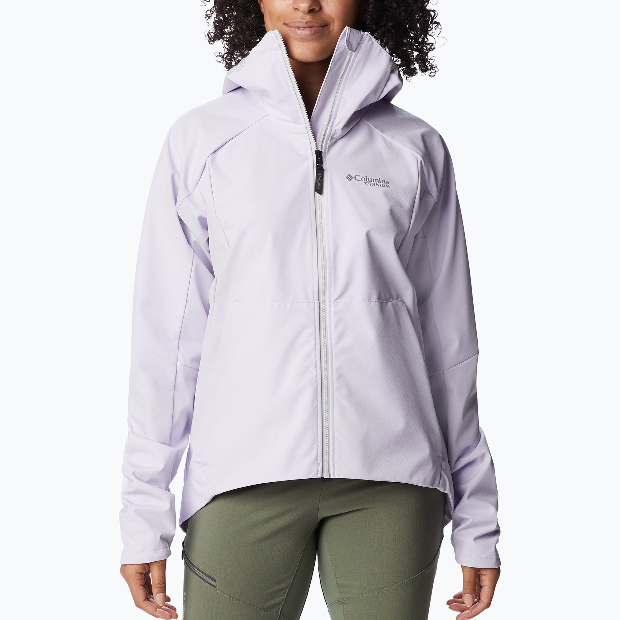 Kurtka softshell damska Columbia Platinum Peak Softshell purple tint 