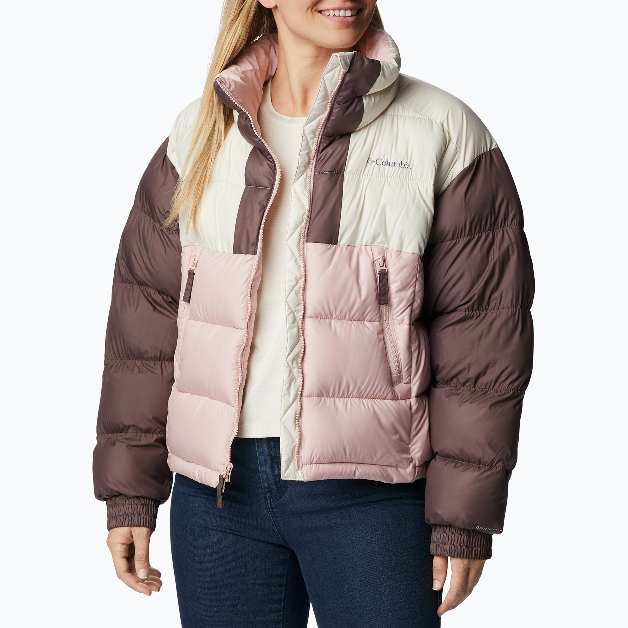 Kurtka damska Columbia Pike Lake II Cropped dusty pink/chalk/basalt 