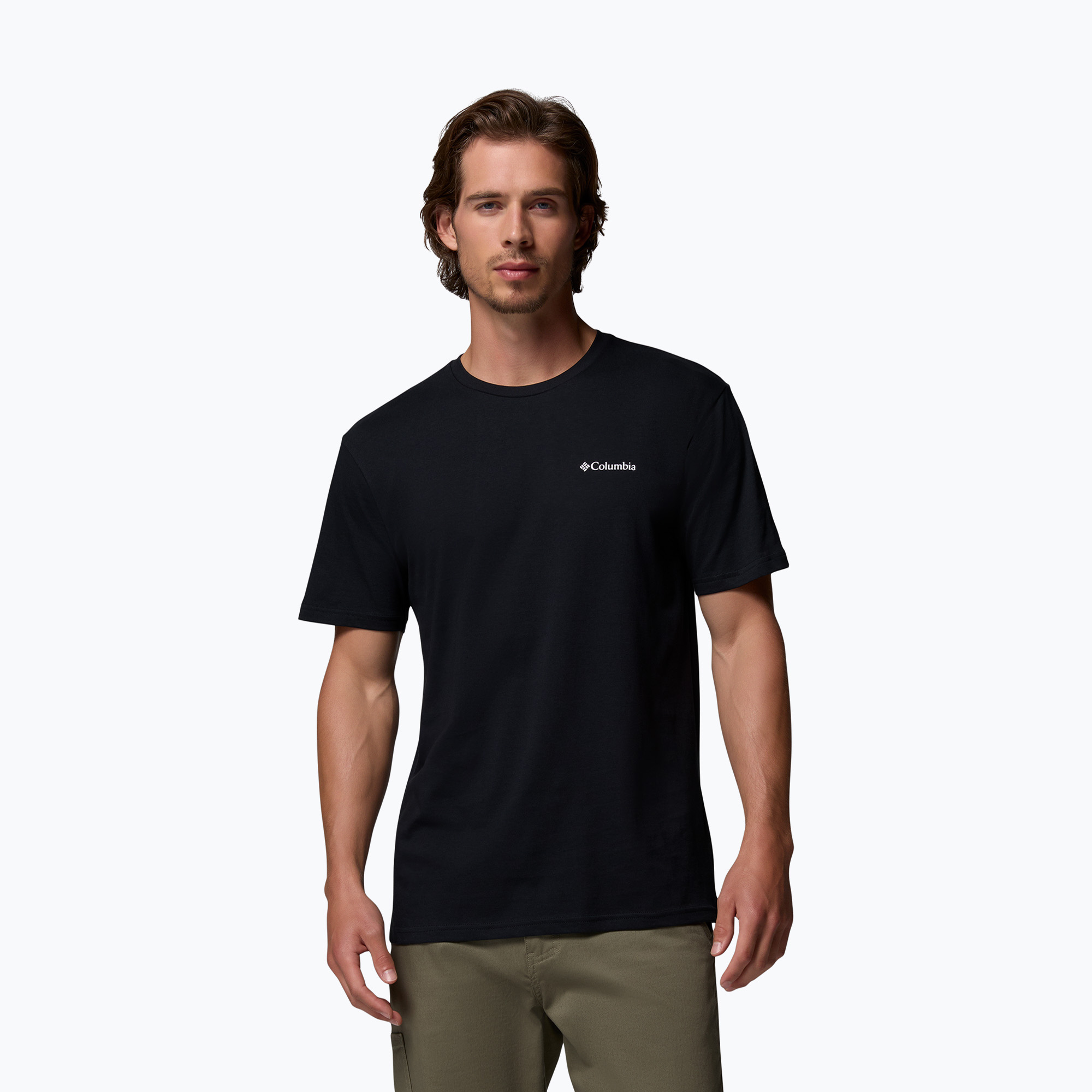 Koszulka trekkingowa męska Columbia North Cascades black/csc box logo 