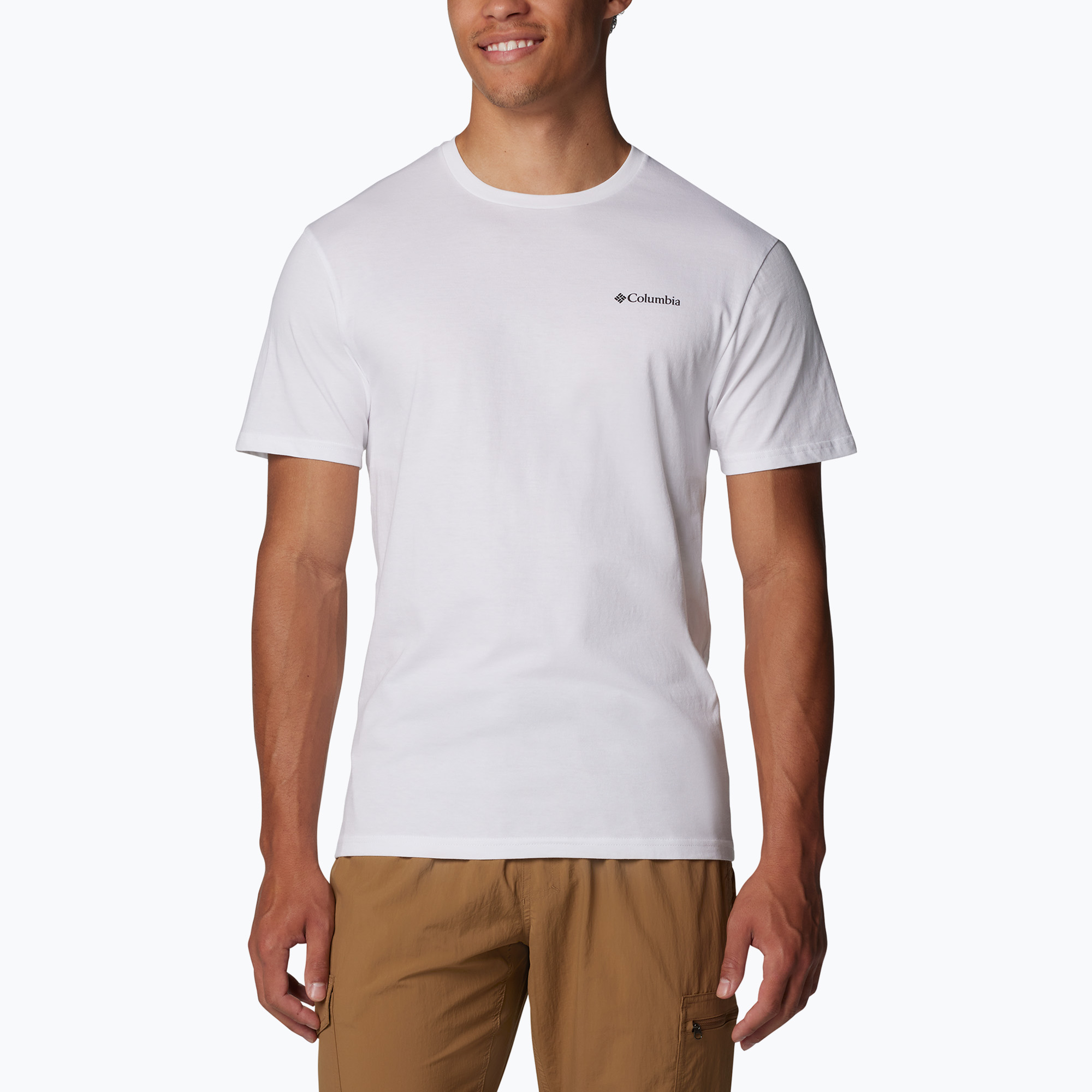 Koszulka trekkingowa męska Columbia North Cascades white/csc box logo 