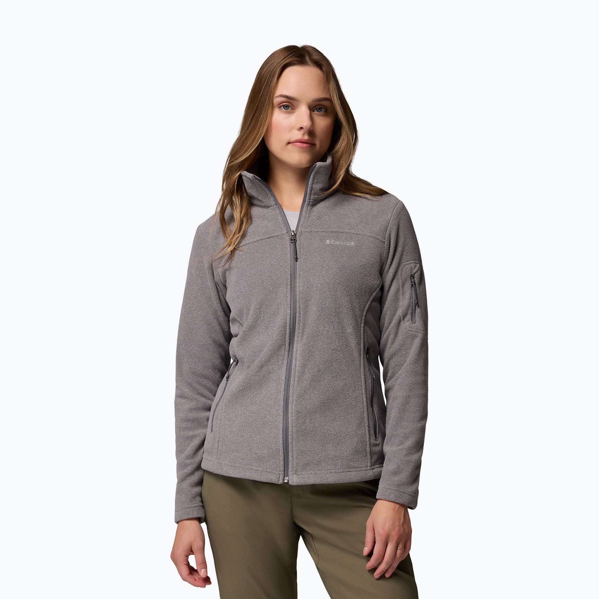 Bluza polarowa damska Columbia Fast Trek II city grey heather/city grey 