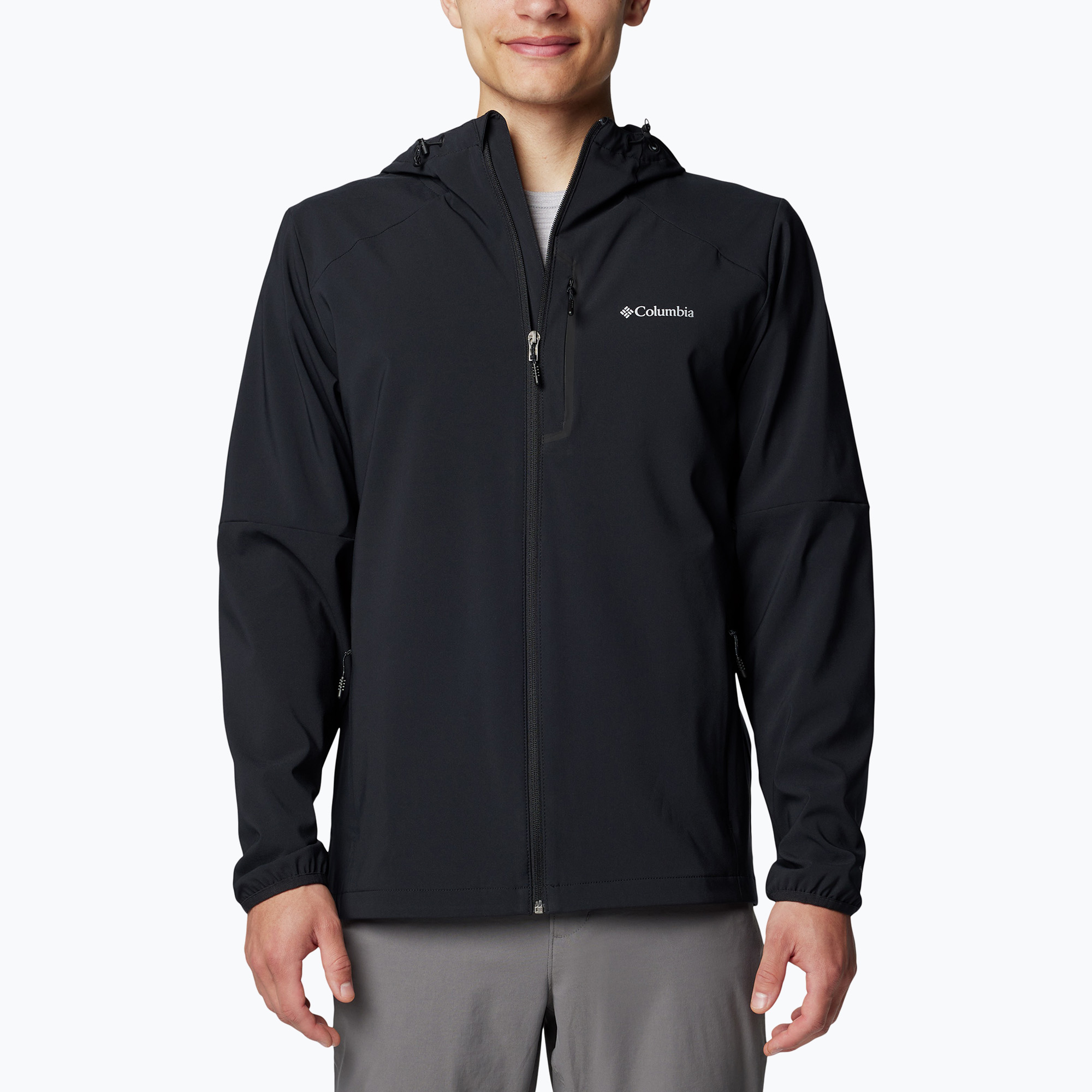 Bluză de trekking pentru bărbați Columbia Tech Softshell Hoodie black