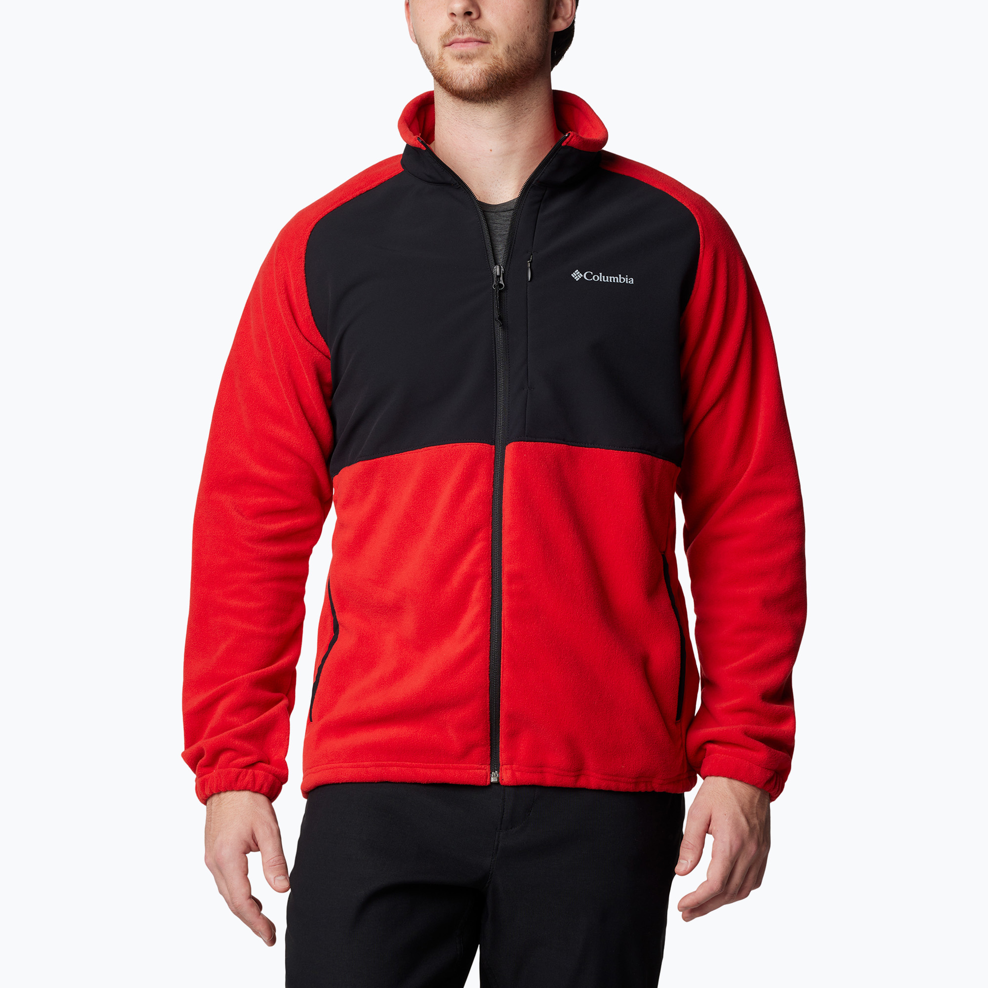 Men's Columbia Sage Peak Fleece sweatshirt sail red / black