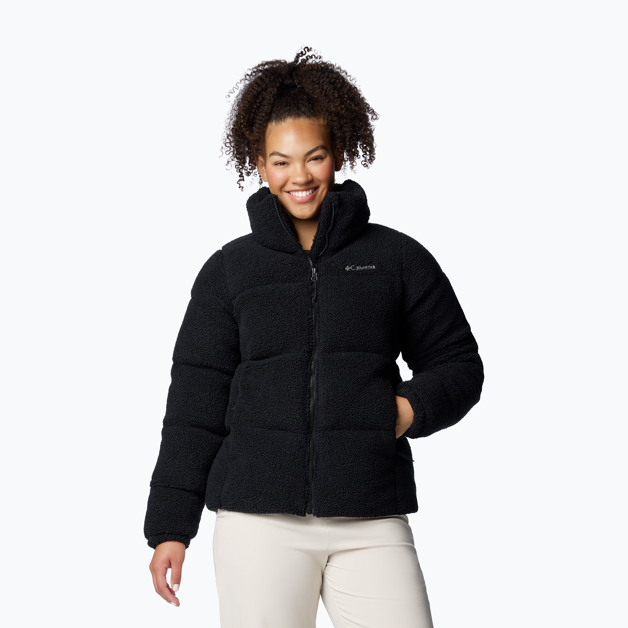 Kurtka ocieplana damska Columbia Puffect Sherpa black 