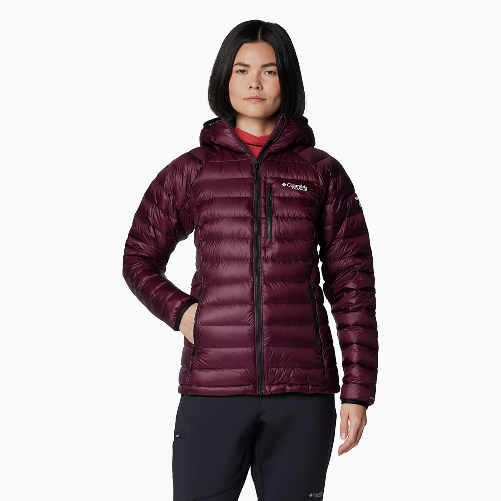 Kurtka puchowa damska Columbia Arctic Crest Down Hooded moonvista 