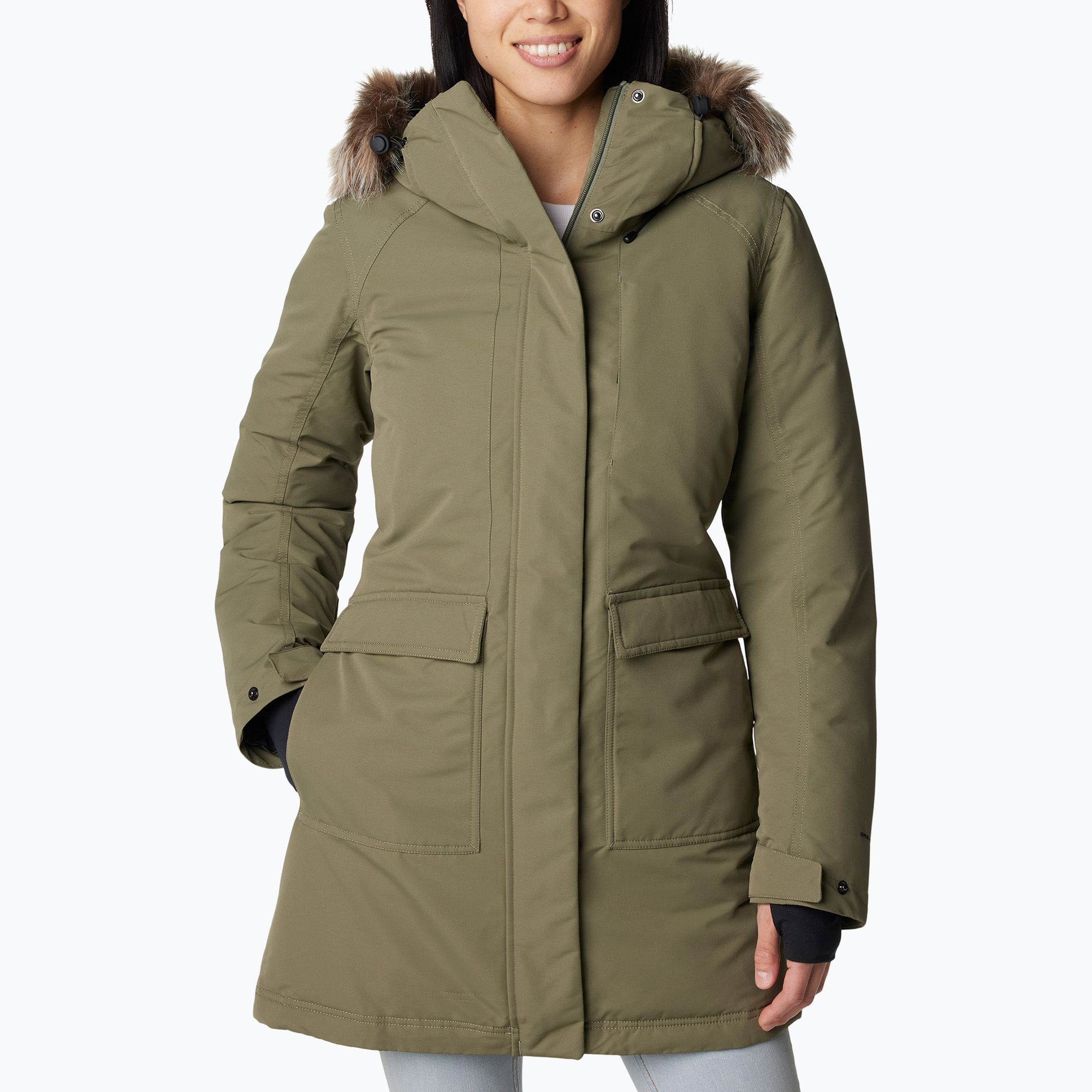 Płaszcz ocieplany damski Columbia Little Si II Ins Parka stone green 