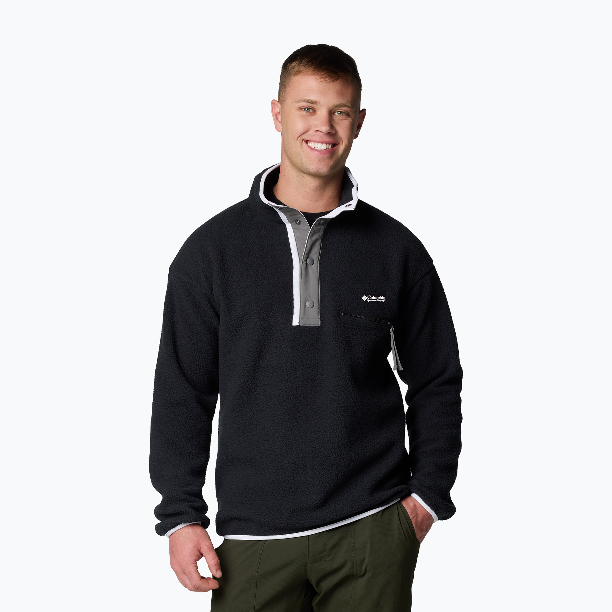 Bluza polarowa męska Columbia Helvetia II Half Snap Fleece black 