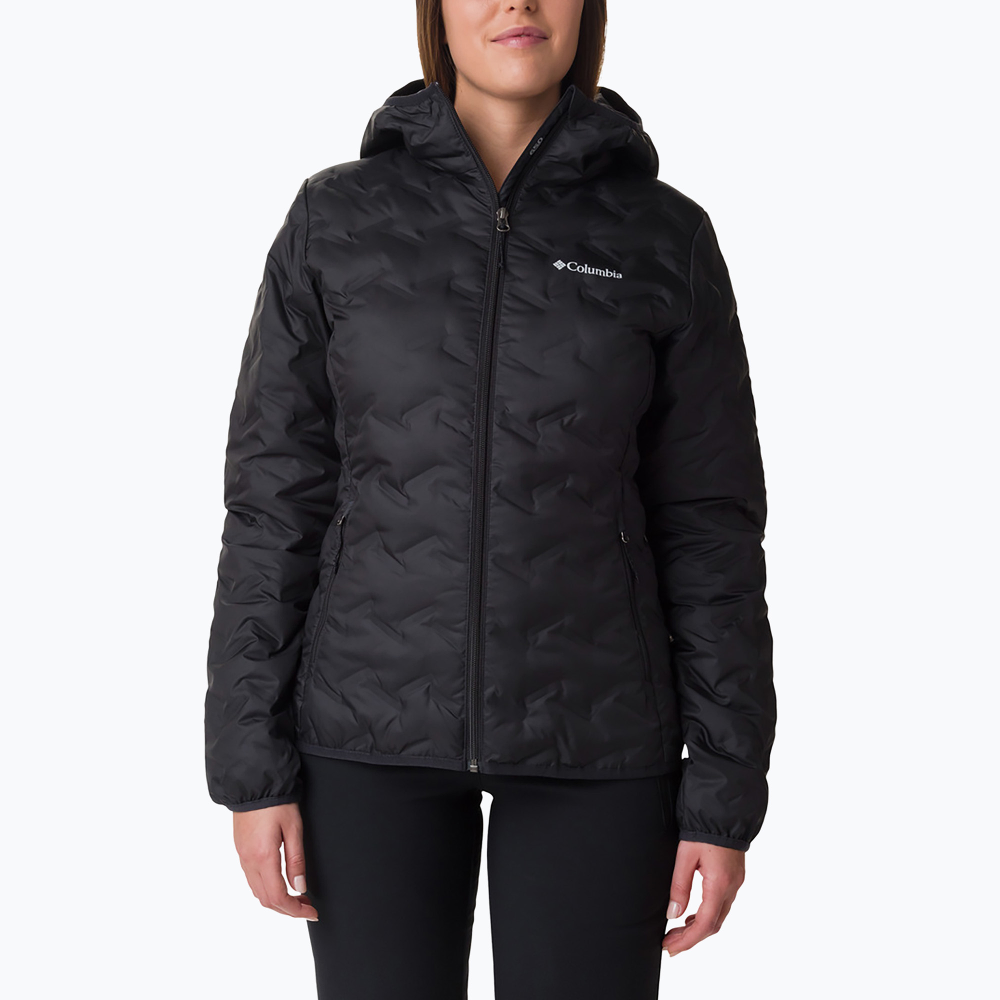 Geacă cu puf pentru femei Columbia Delta Ridge II Down Hooded black