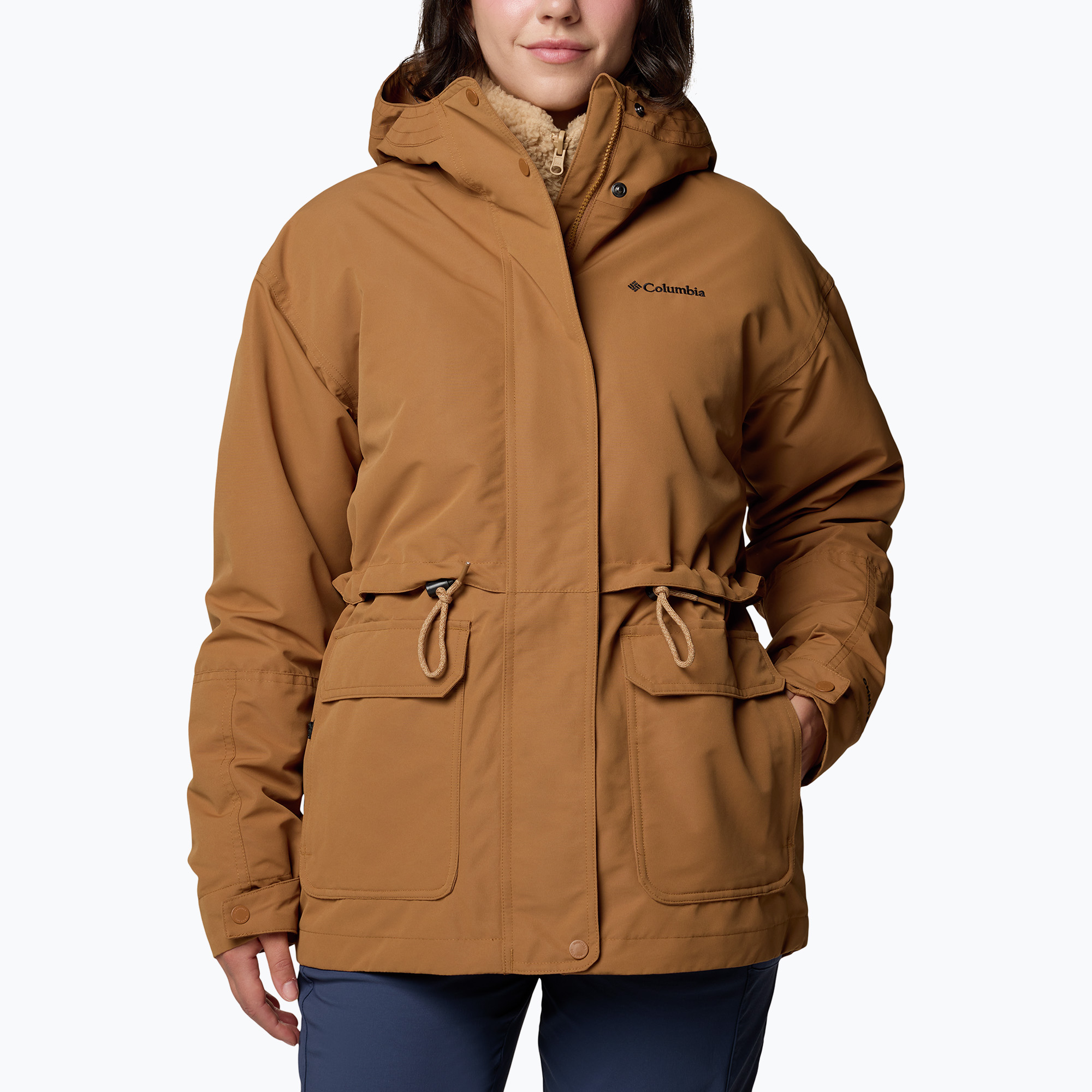 Kurtka 3w1 damska Columbia Drop Ridge II Interchange camel brown 