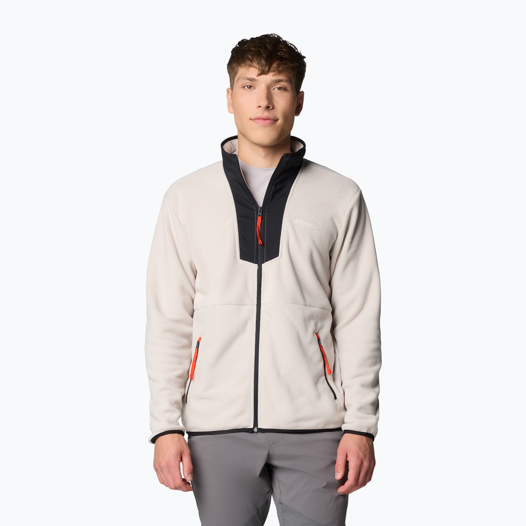 Bluza męska Columbia Sequoia Grove FZ Fleece dark stone/black/spicy pulls 