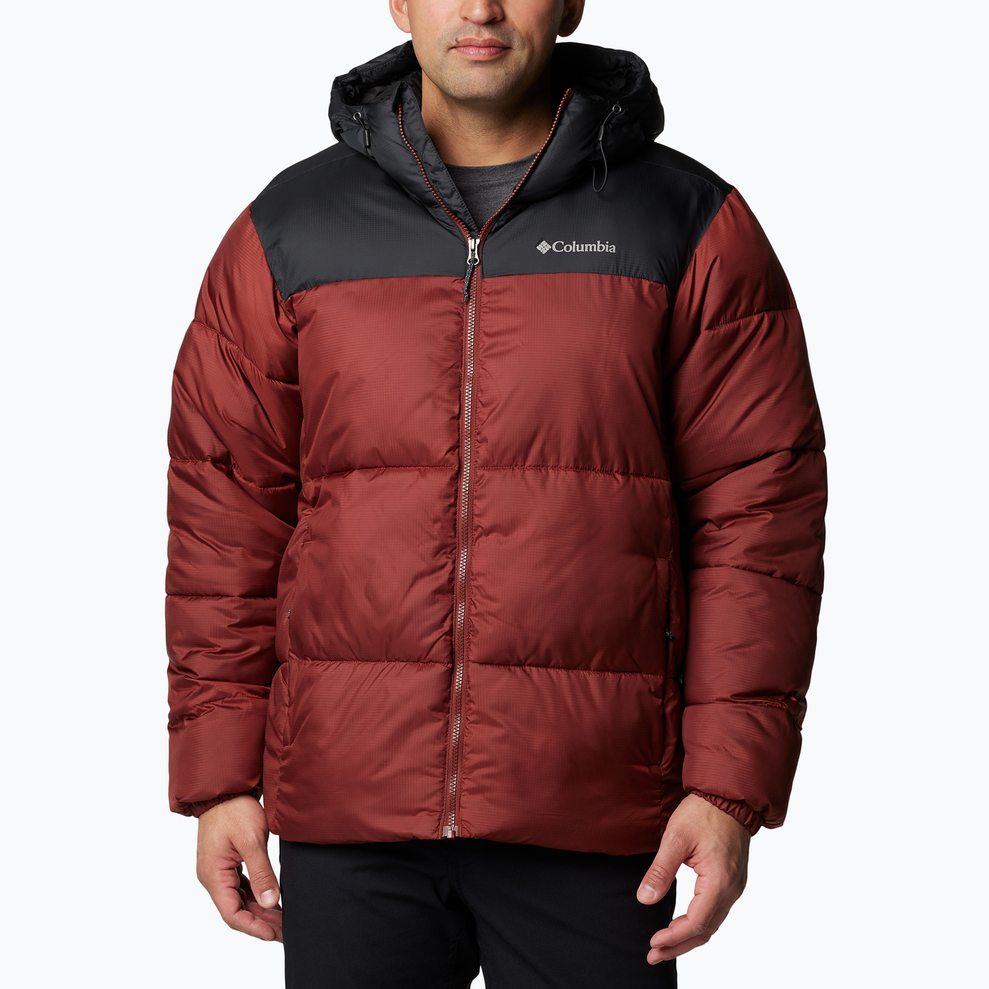 Kurtka ocieplana męska Columbia Puffect II Hooded spice/ black 