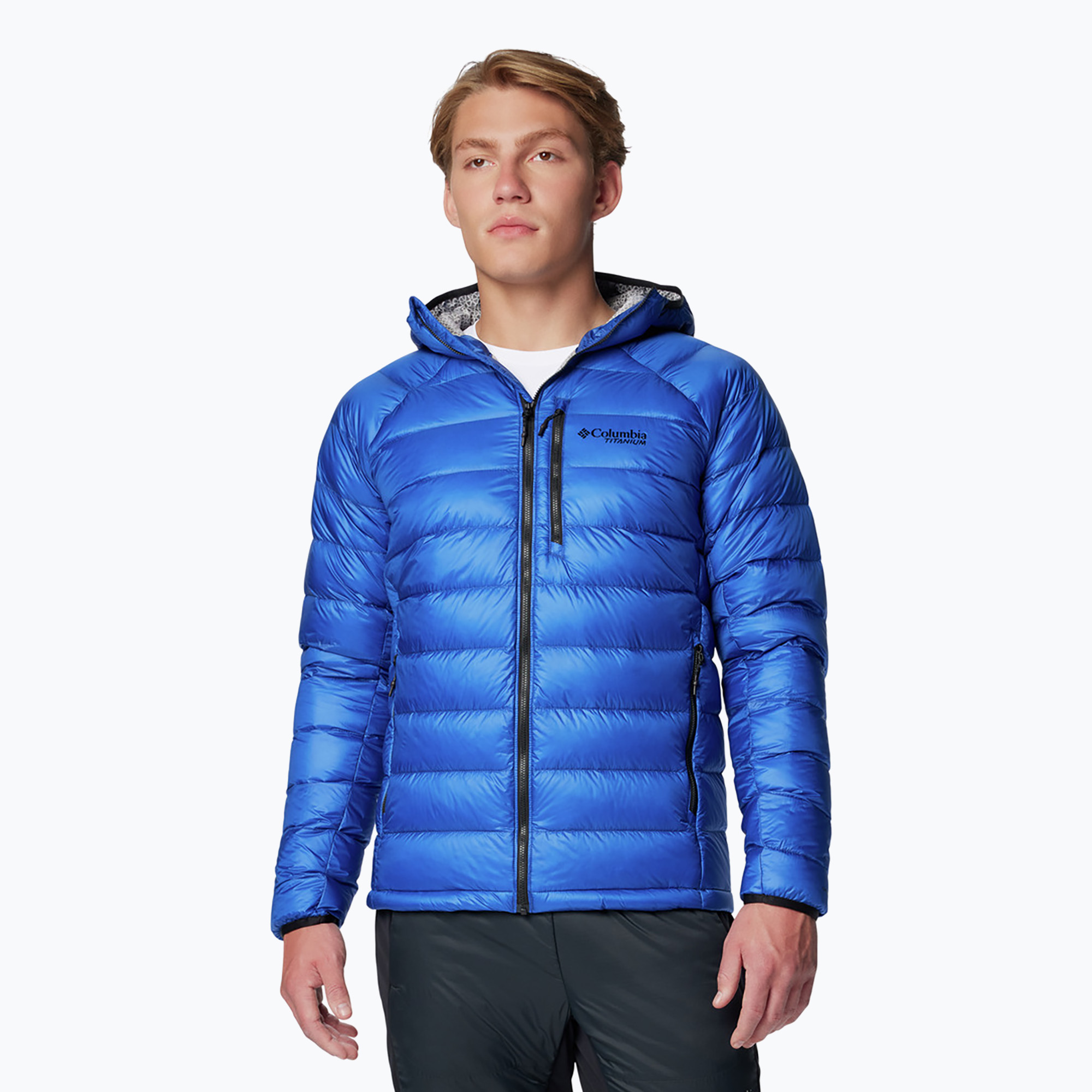 Giacca Columbia Arctic Crest Down Mountain Blue con cappuccio da uomo (S) (Arctic Crest Down Hooded 2088774433)