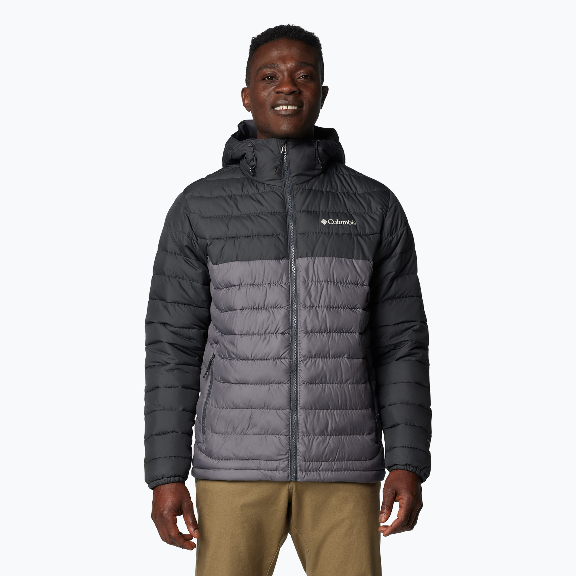 Kurtka męska Columbia Powder Lite II Hooded city grey/ shark 