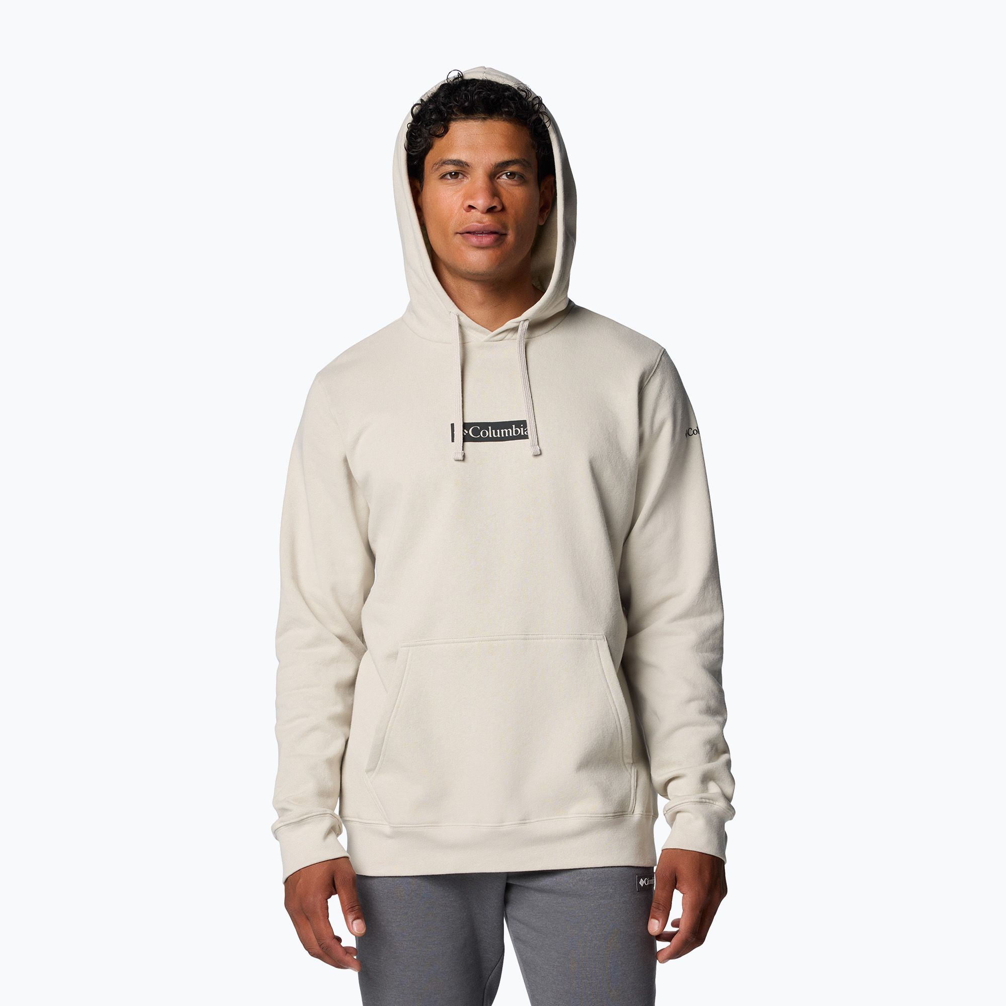 Bluza trekkingowa męska Columbia Trek Hoodie dark stone/puff box gem 