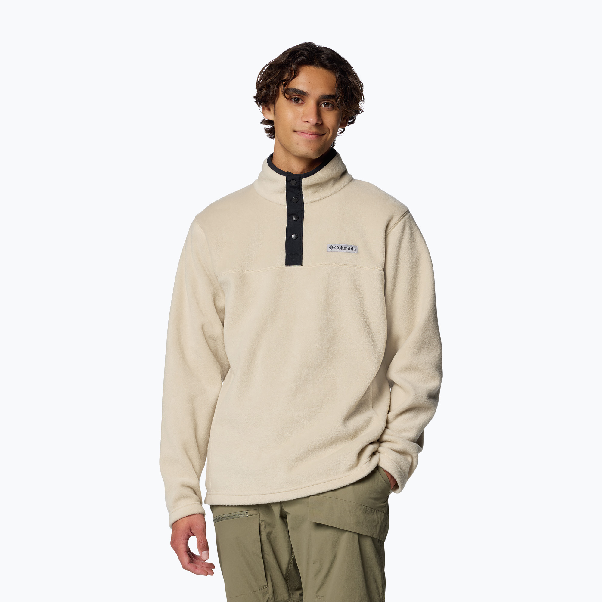 Bluza męska Columbia Steens Mountain Half Snap II ancient fossil/black