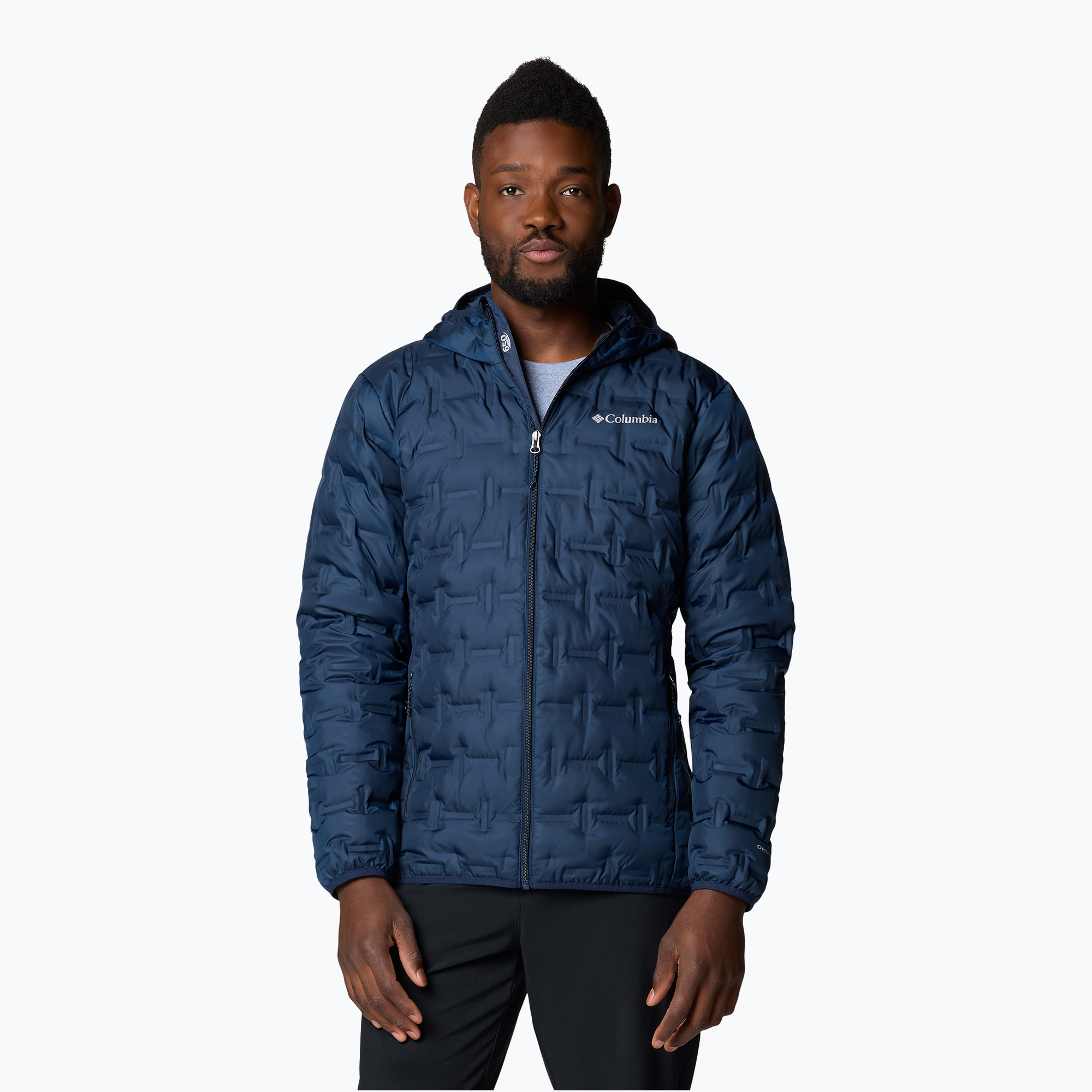Kurtka puchowa męska Columbia Delta Ridge II Down Hooded collegiate navy 