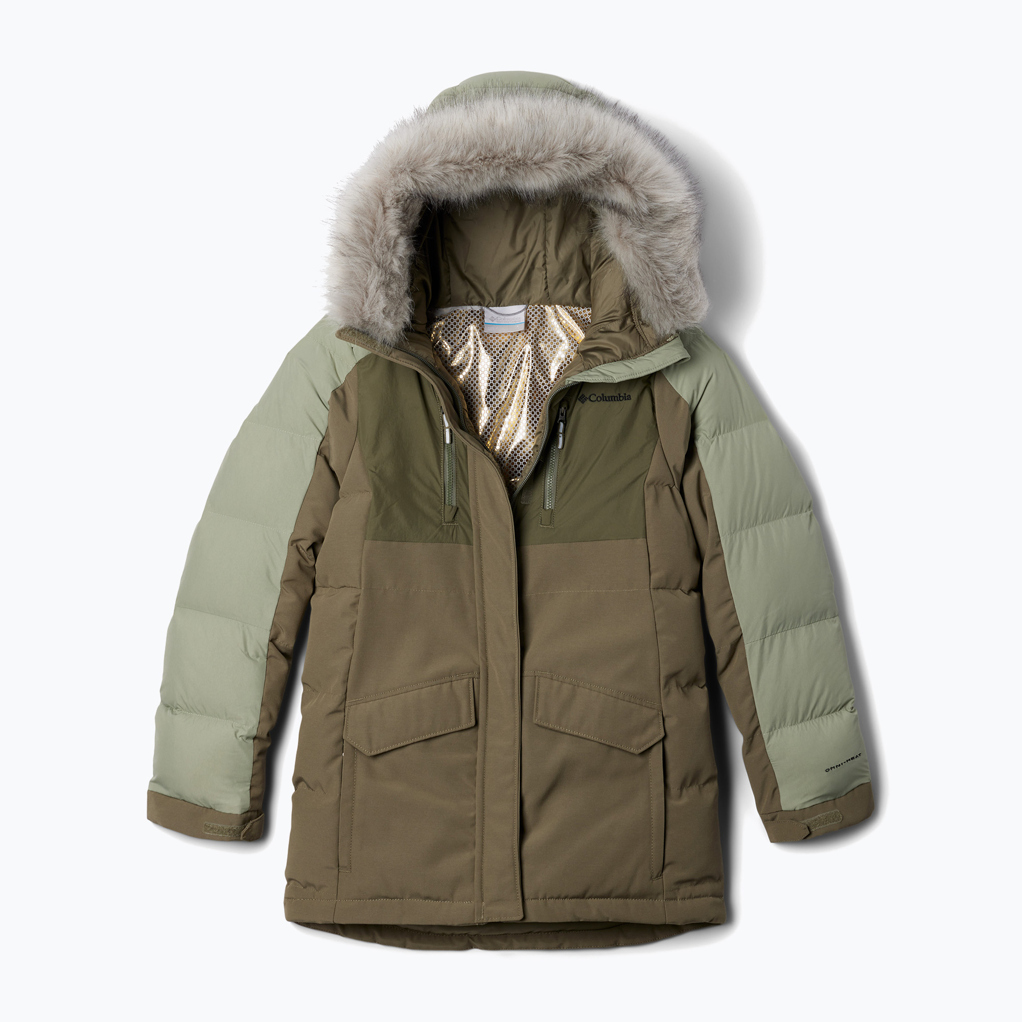 Kurtka ocieplana dziecięca Columbia Girl's Marquam Peak Fusion II 2024 stone green/safari 