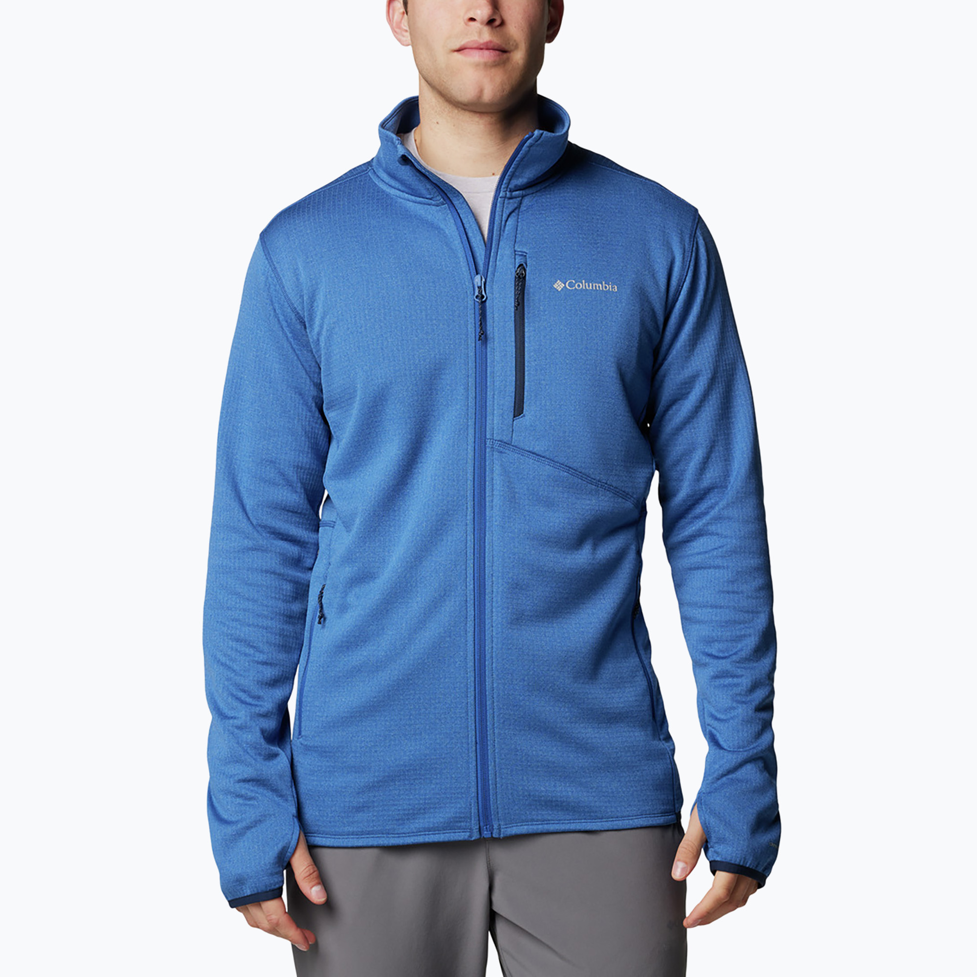 Bluza trekkingowa męska Columbia Park View Fleece FZ mountain blue 