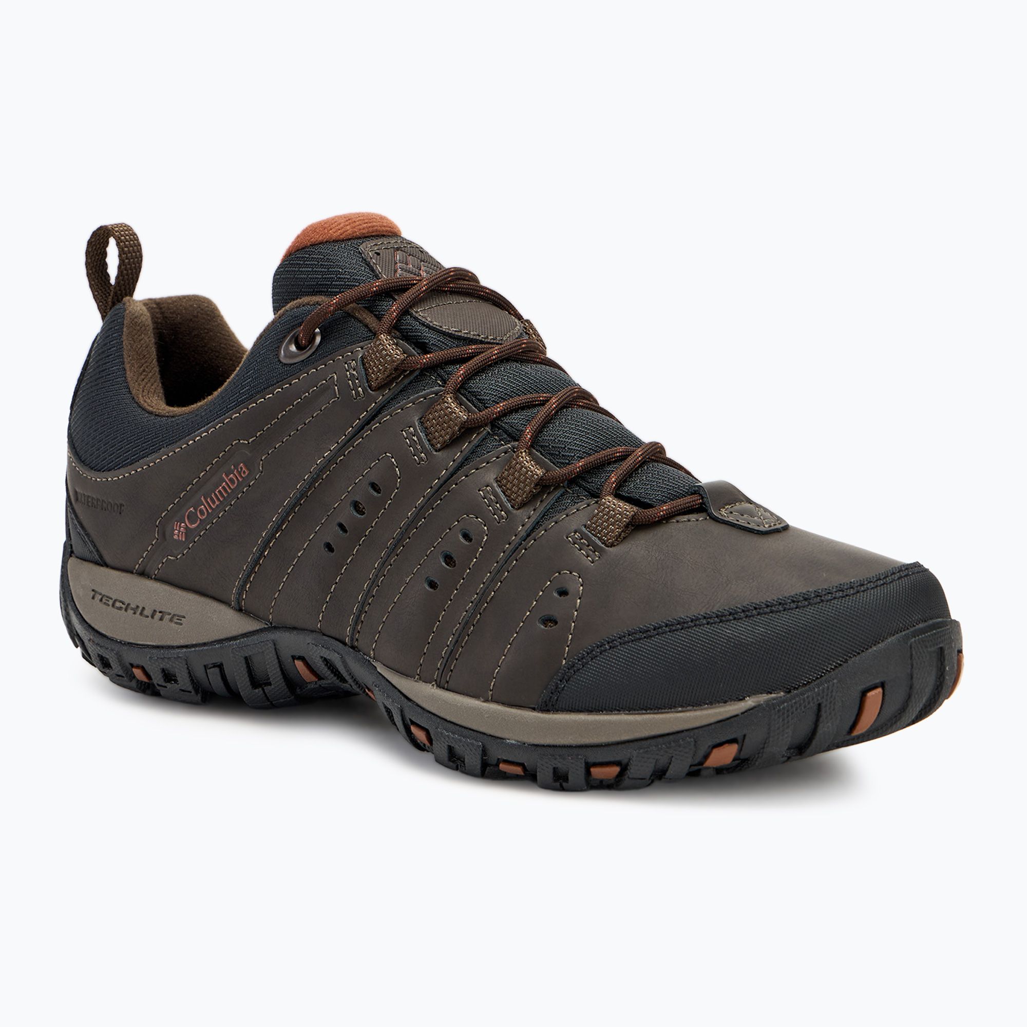 Buty turystyczne męskie Columbia Woodburn II Waterproof cordovan/ cinnamon 