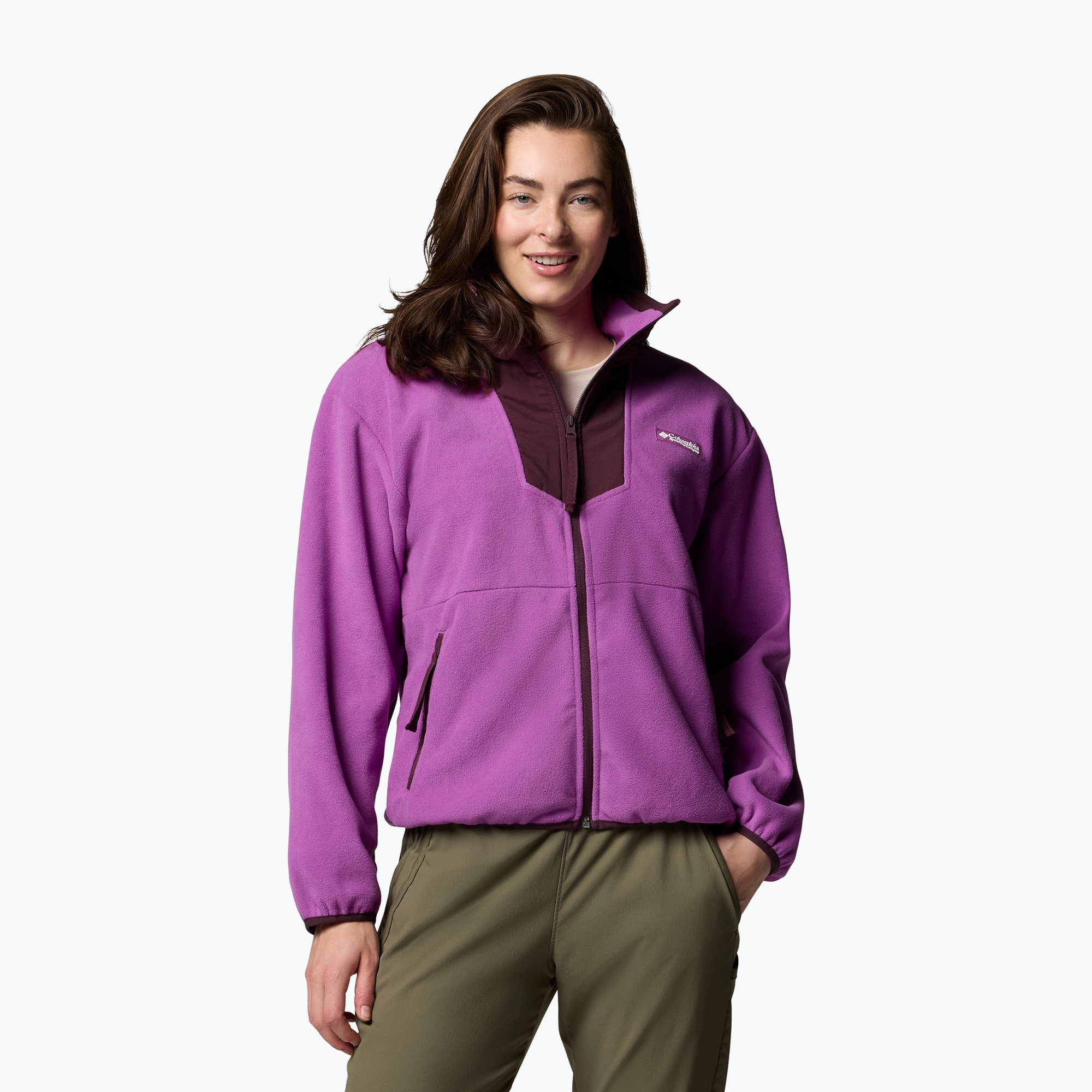 Women's sweatshirt Columbia Sequoia Grove Full Zip razzle/moonvista (S)